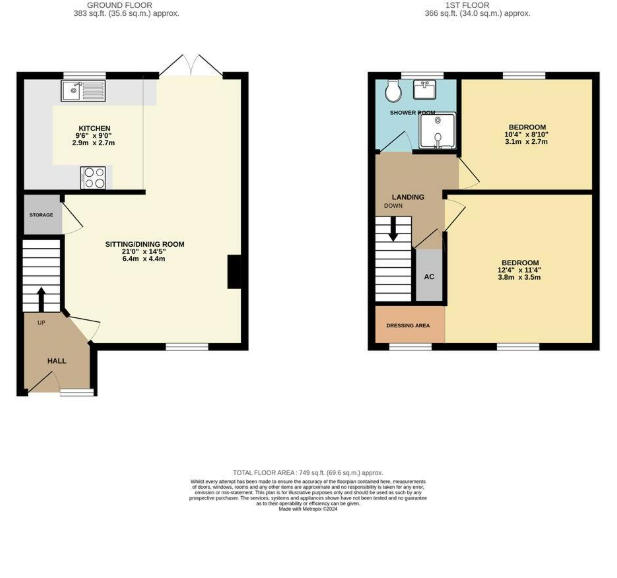 8, Upton Gardens, Upton-upon-Severn floorplan