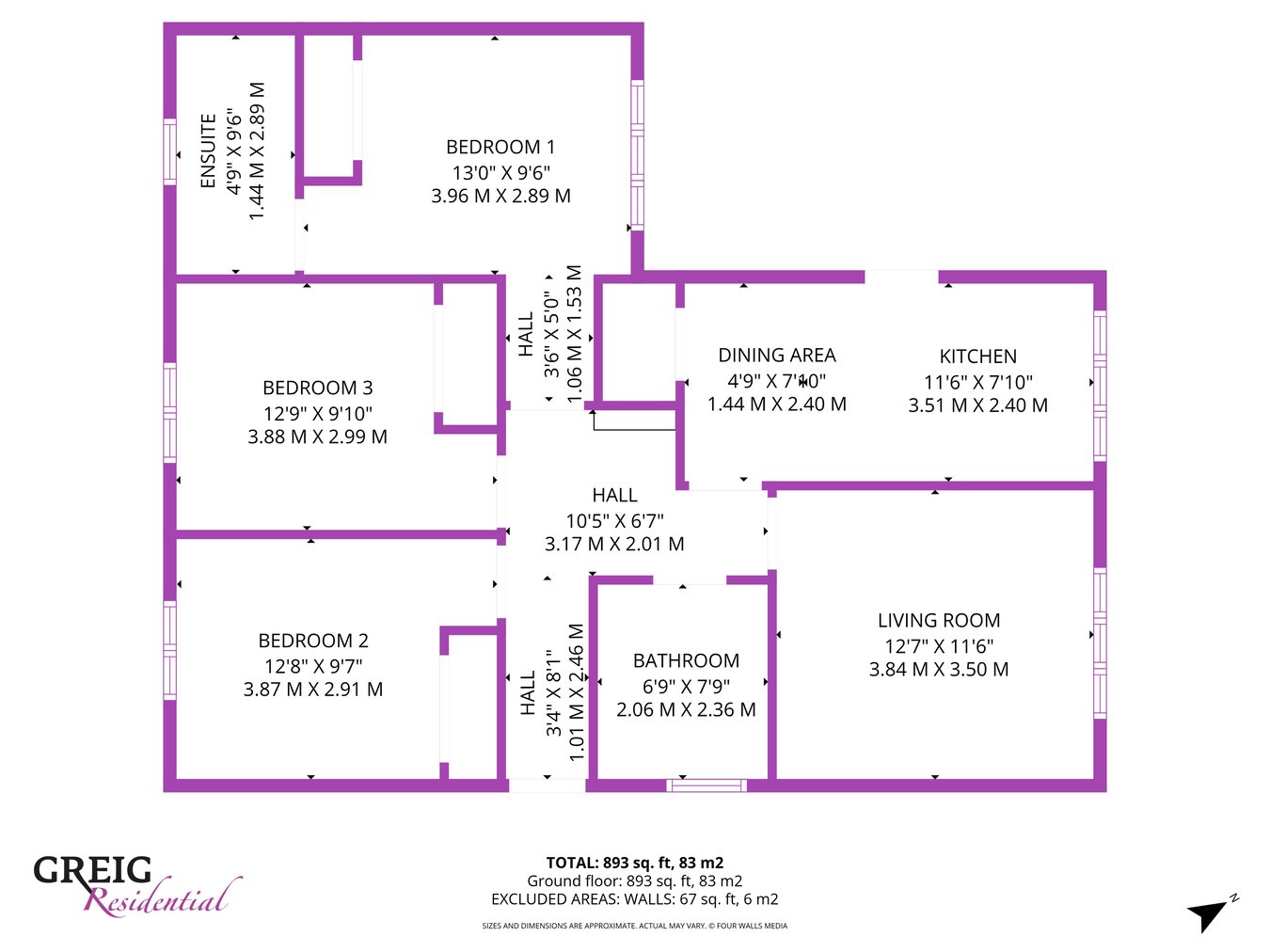 29, Hillside, Mauchline floorplan