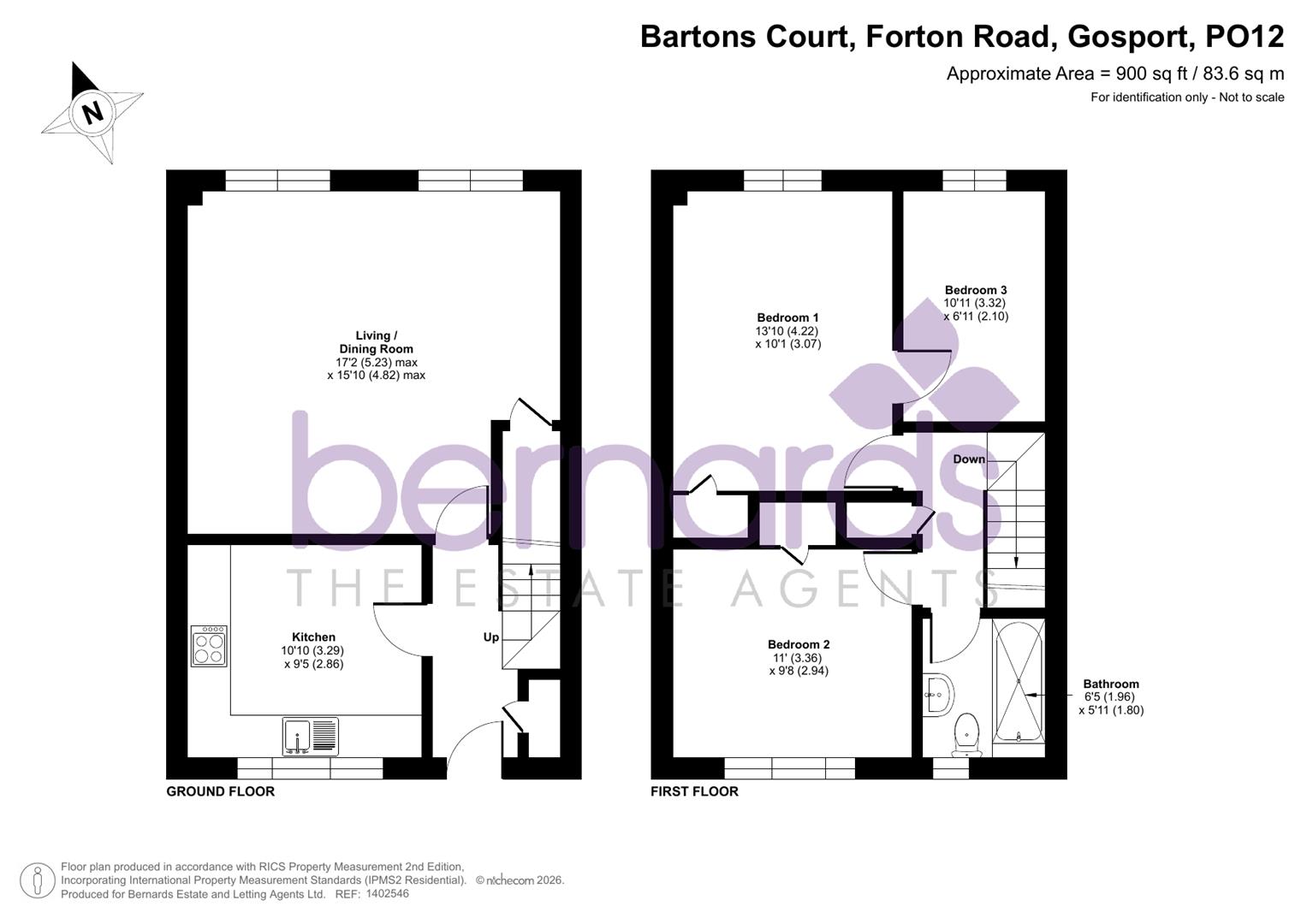 4 Bartons Court, Forton Road, Gosport floorplan