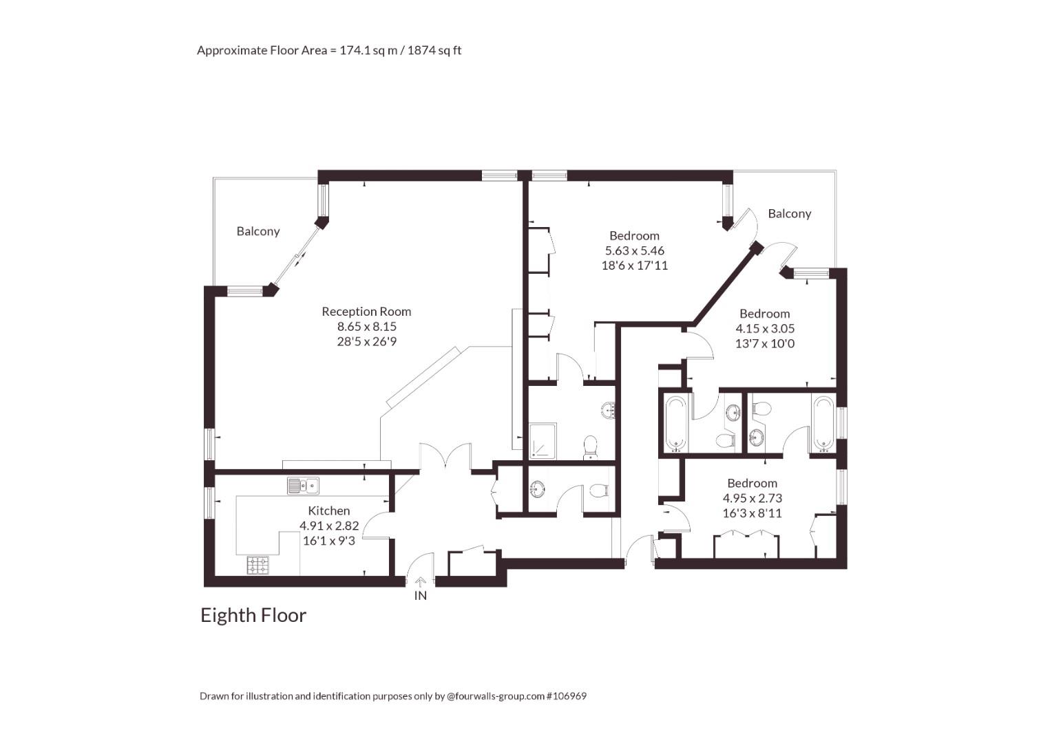 Flat A, Melbourne Court, Randolph Avenue, London floorplan