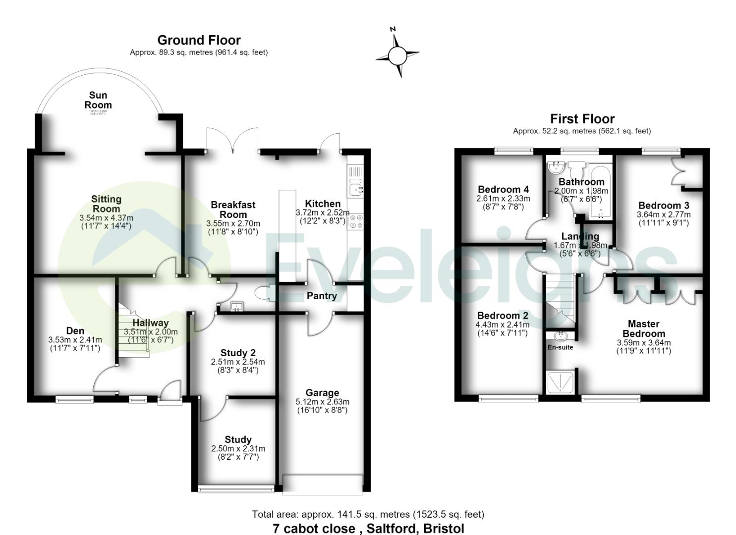 7, Cabot Close, Bristol floorplan