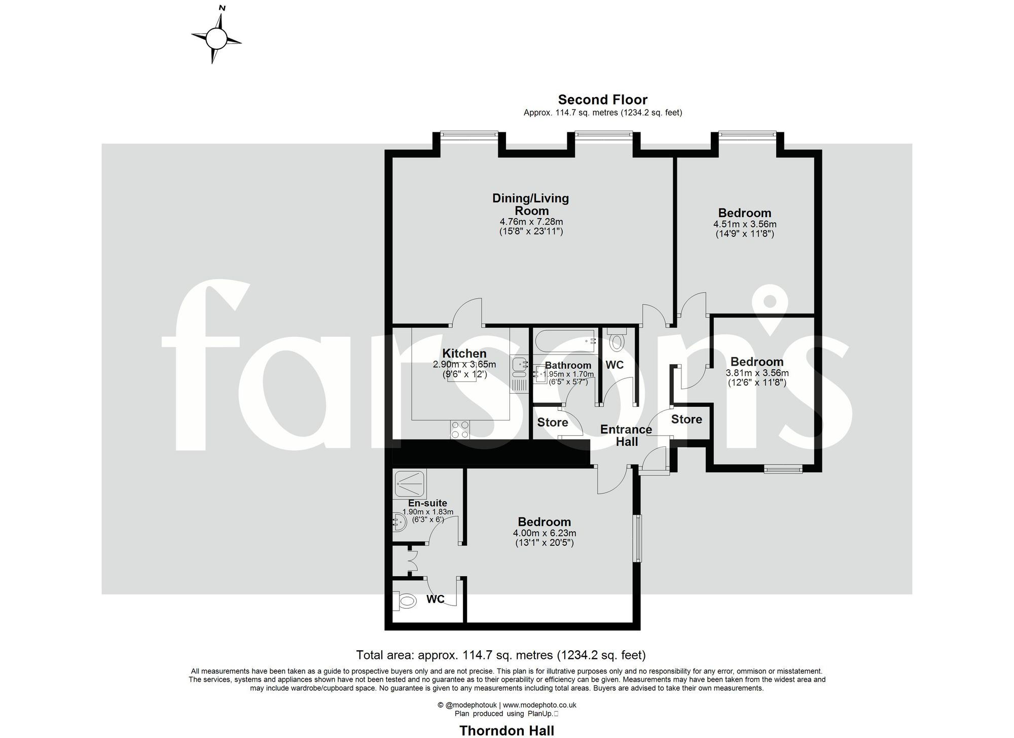 23 Thorndon Hall Thorndon Park, Brentwood floorplan