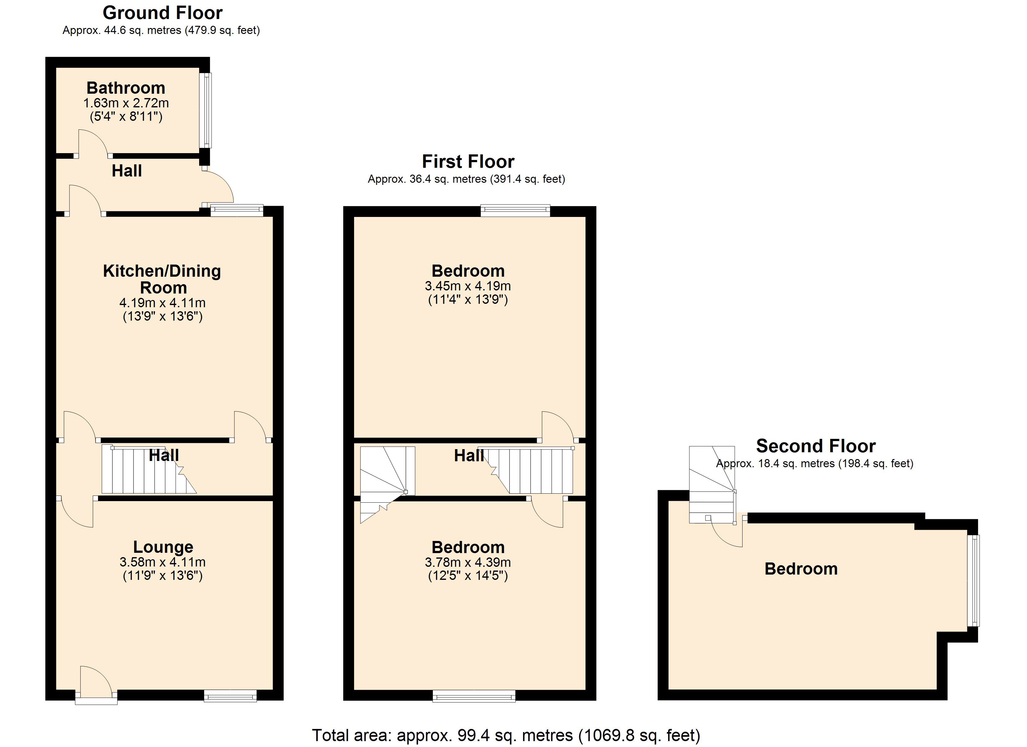 3 Bedrooms Terraced house for sale in Cross Street, North Wingfield, Chesterfield S42