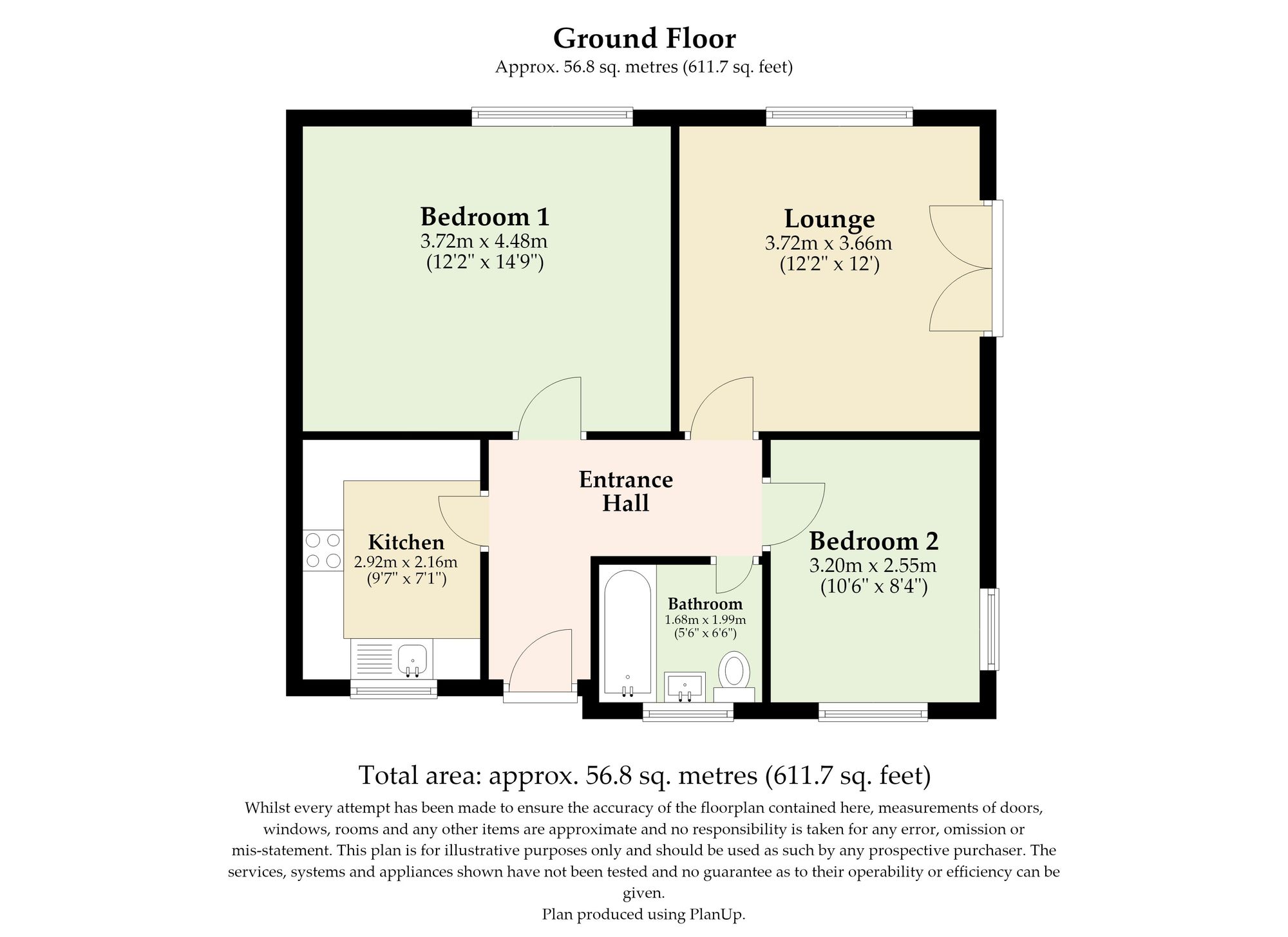2 Veronica Green, Great Yarmouth floorplan