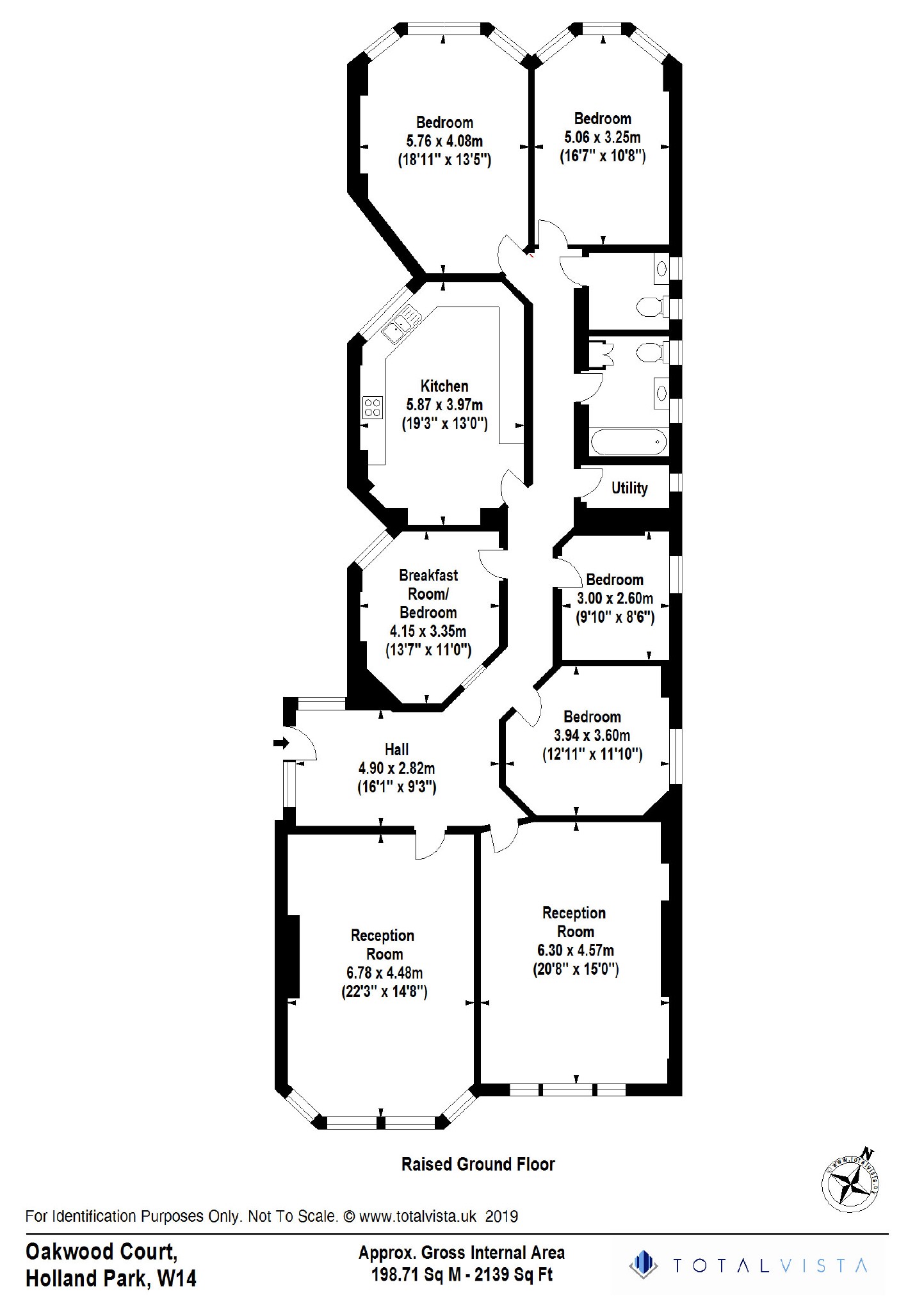 4 Bedrooms Flat to rent in Oakwood Court, London W14