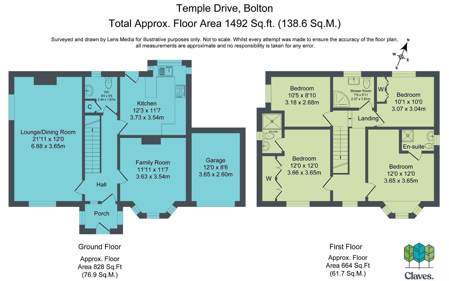328, Temple Drive, Bolton floorplan