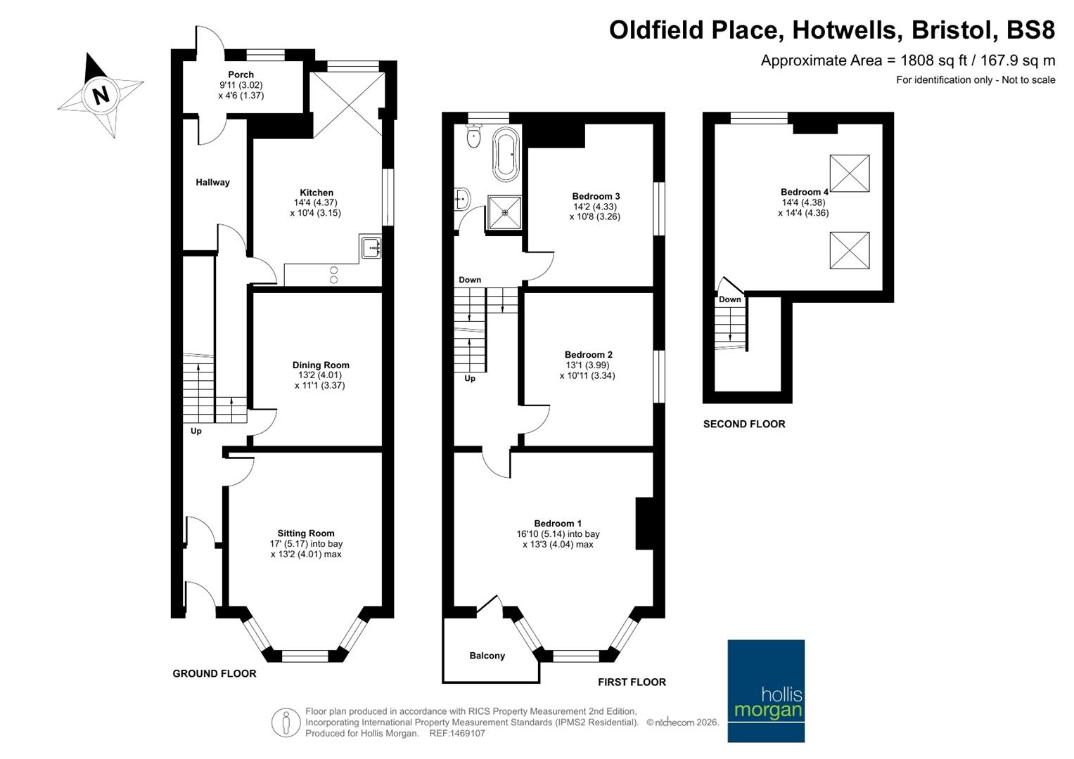16, Oldfield Place, Bristol floorplan