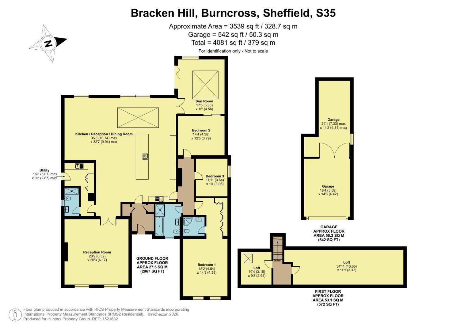 50, Bracken Hill, Sheffield floorplan