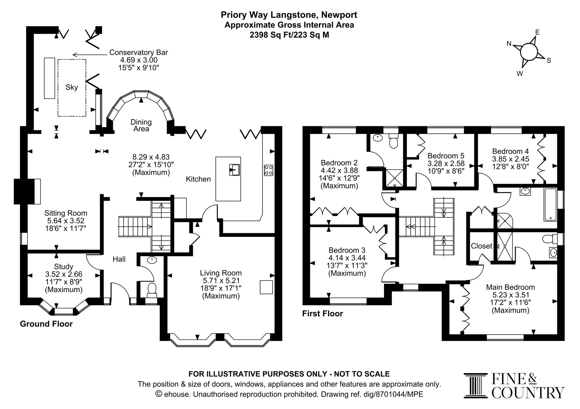 11 Priory Way, Newport floorplan
