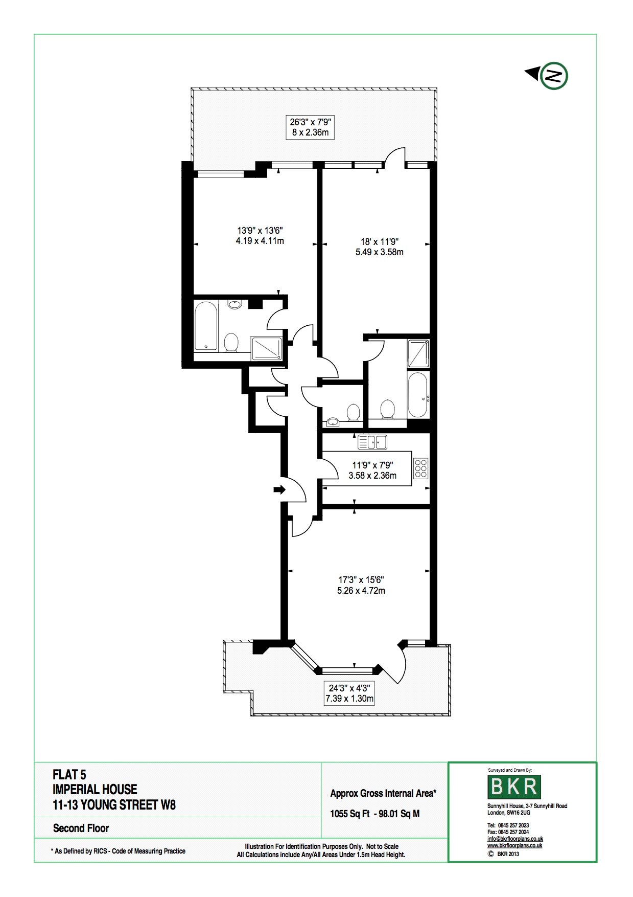 2 Bedrooms Flat to rent in Young Street, London W8