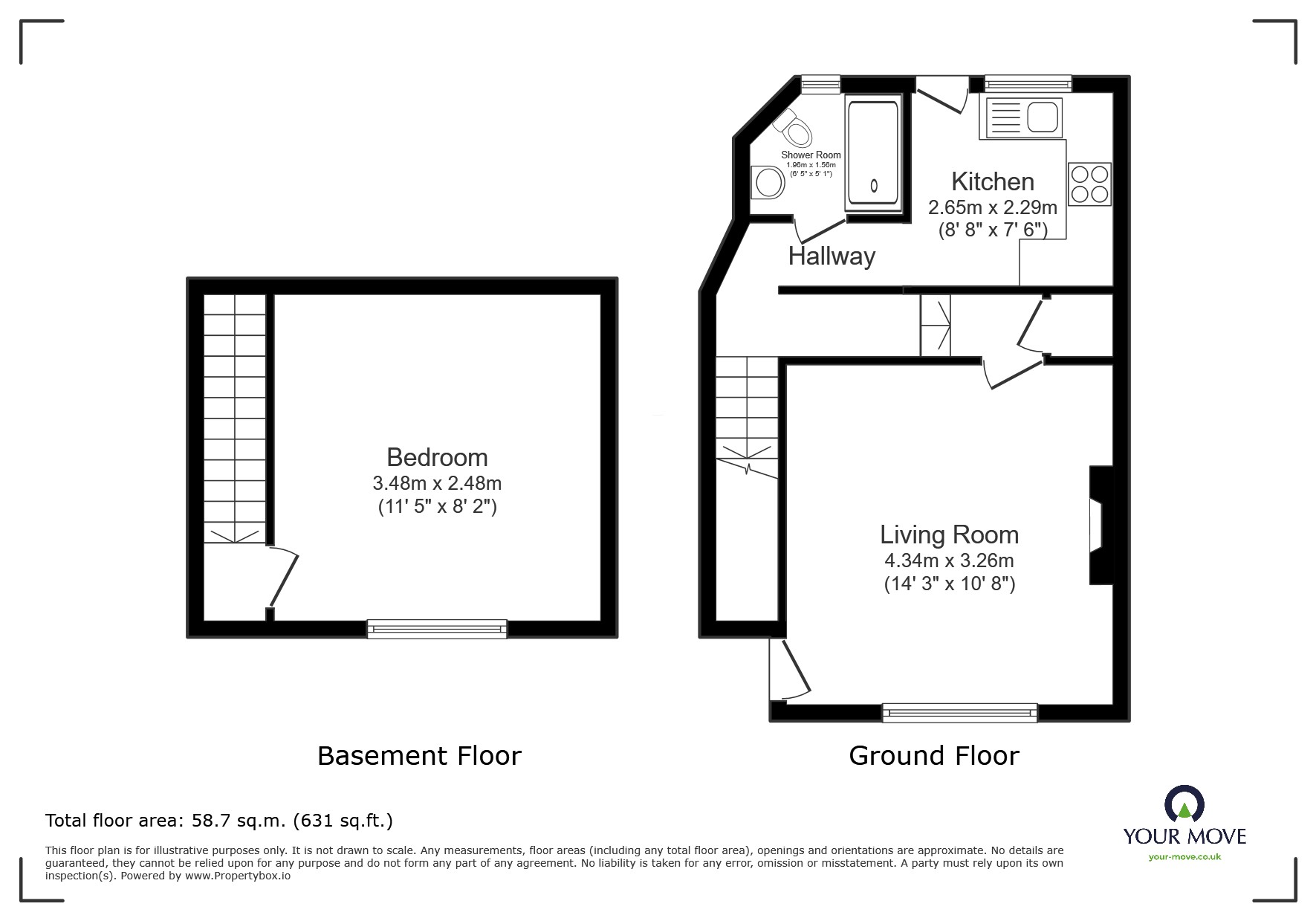Flat 1, 11, Woodrouffe Terrace, Cumbria floorplan