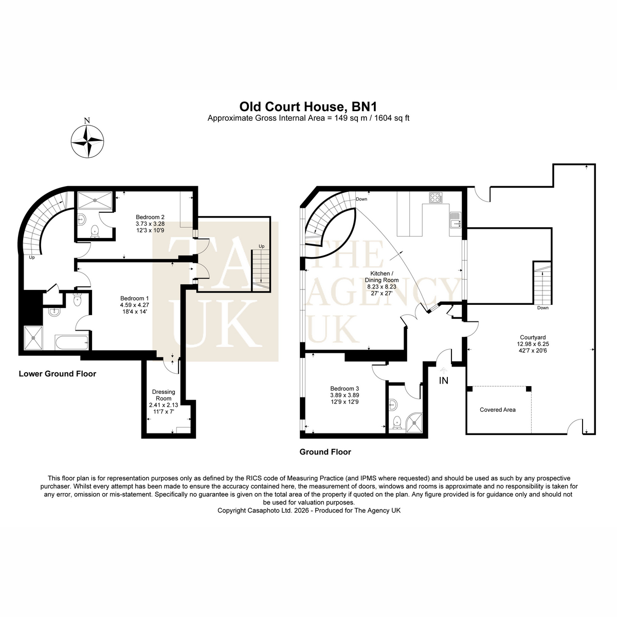 Flat Flat 1, Old Court House 15-17, Princes Street, Brighton floorplan