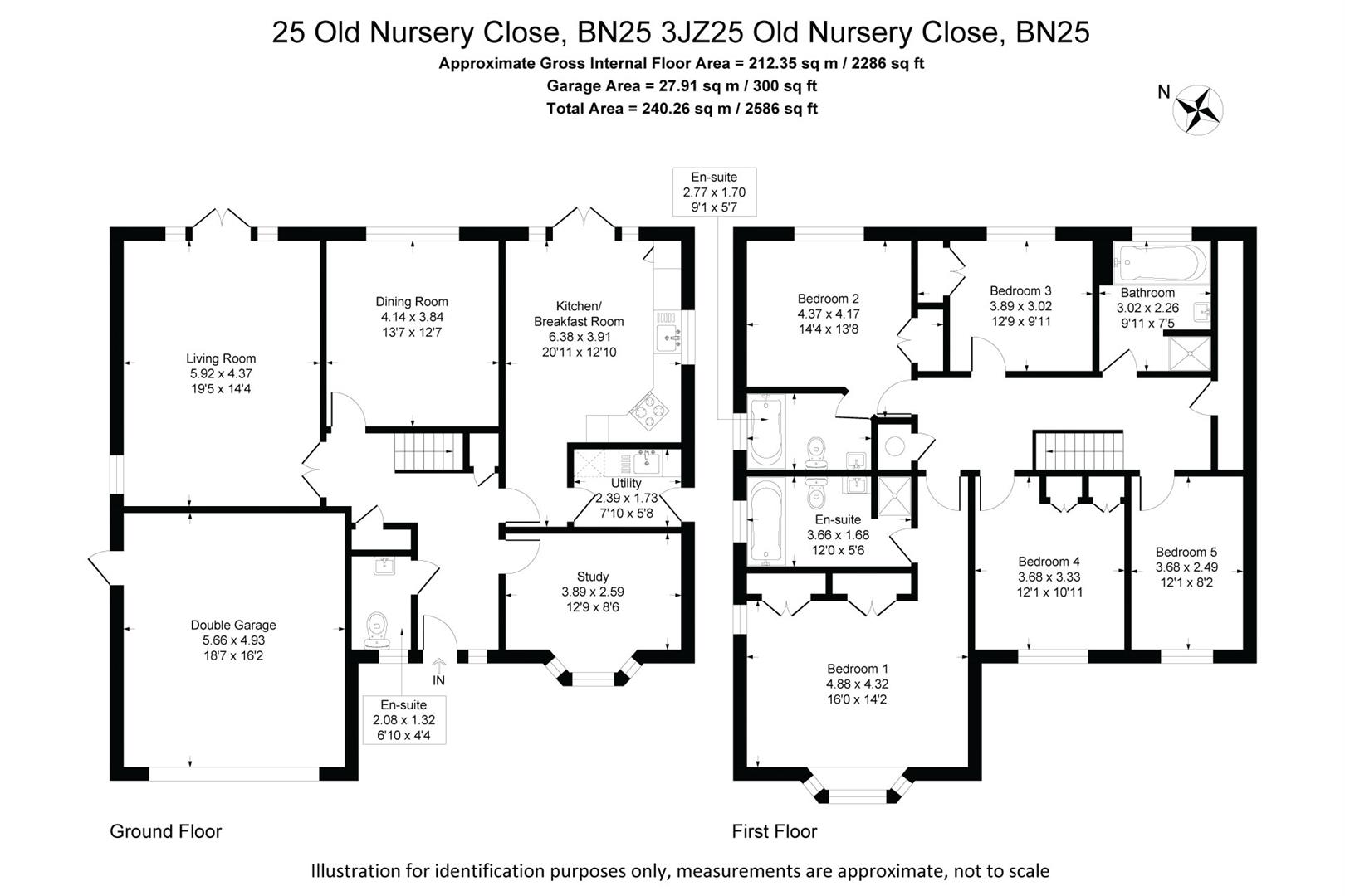 25, Old Nursery Close, Seaford floorplan