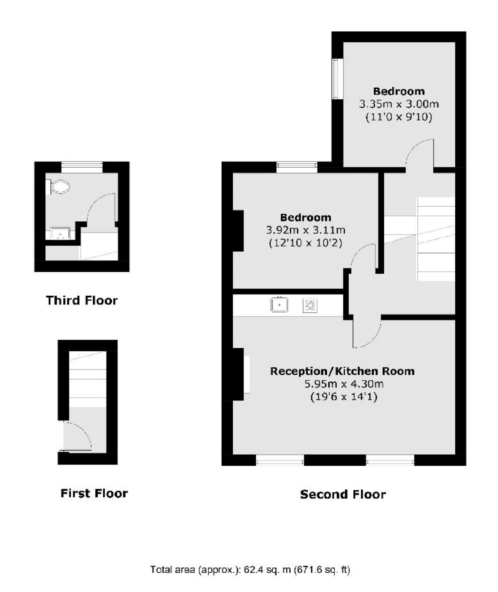 Flat D, 761, Wandsworth Road, London floorplan