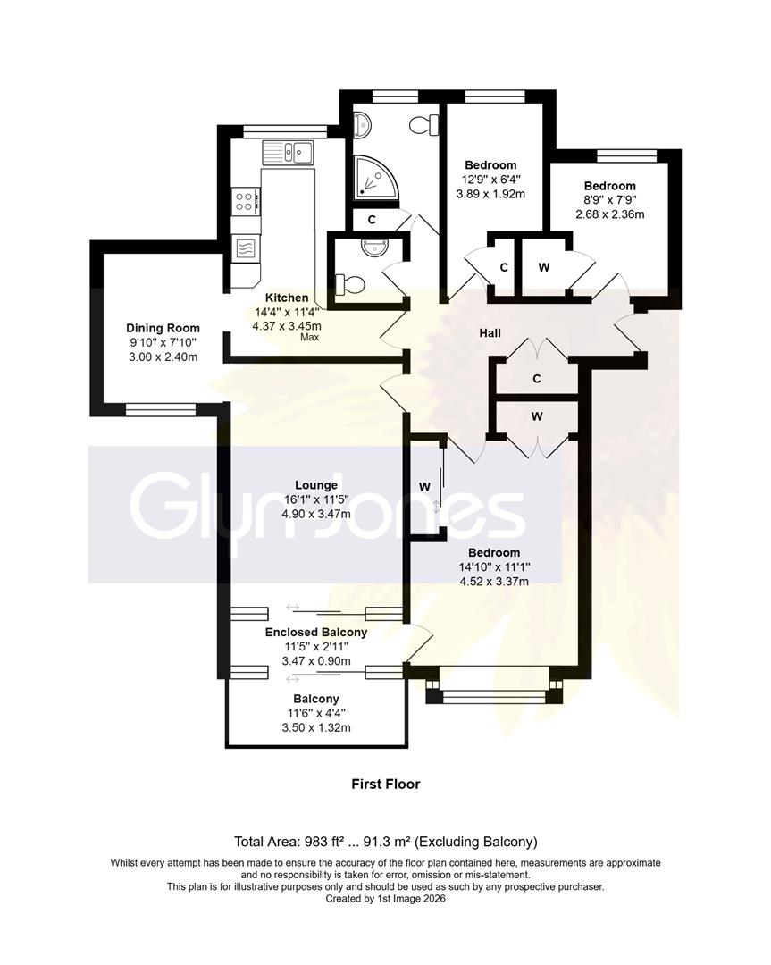 9, Emma Brook Court, Sea Road, Rustington floorplan