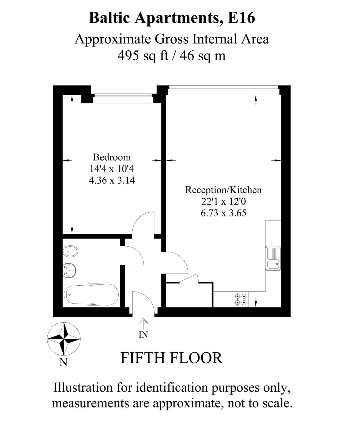 19, Baltic Apartments, London floorplan