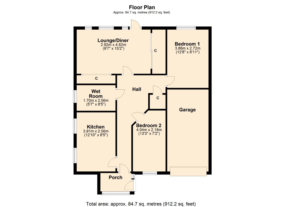 2 Bedrooms Semi-detached bungalow for sale in Meadow Close, Duston, Northampton NN5