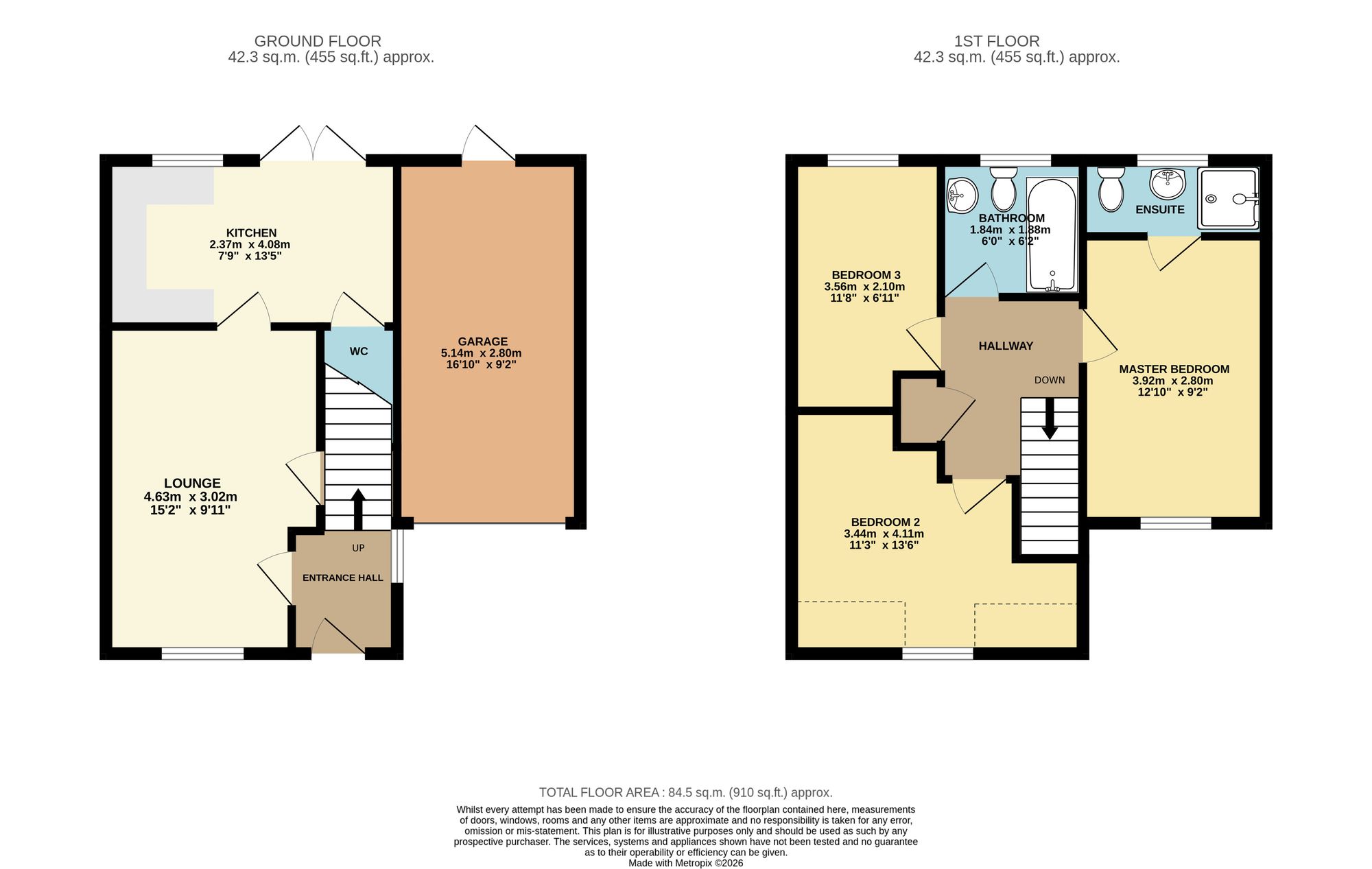 9 Colliery Way, Worksop floorplan