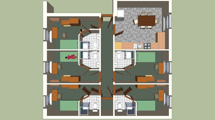 Flat 1, (Room 4), Mooregate House, Beeston floorplan