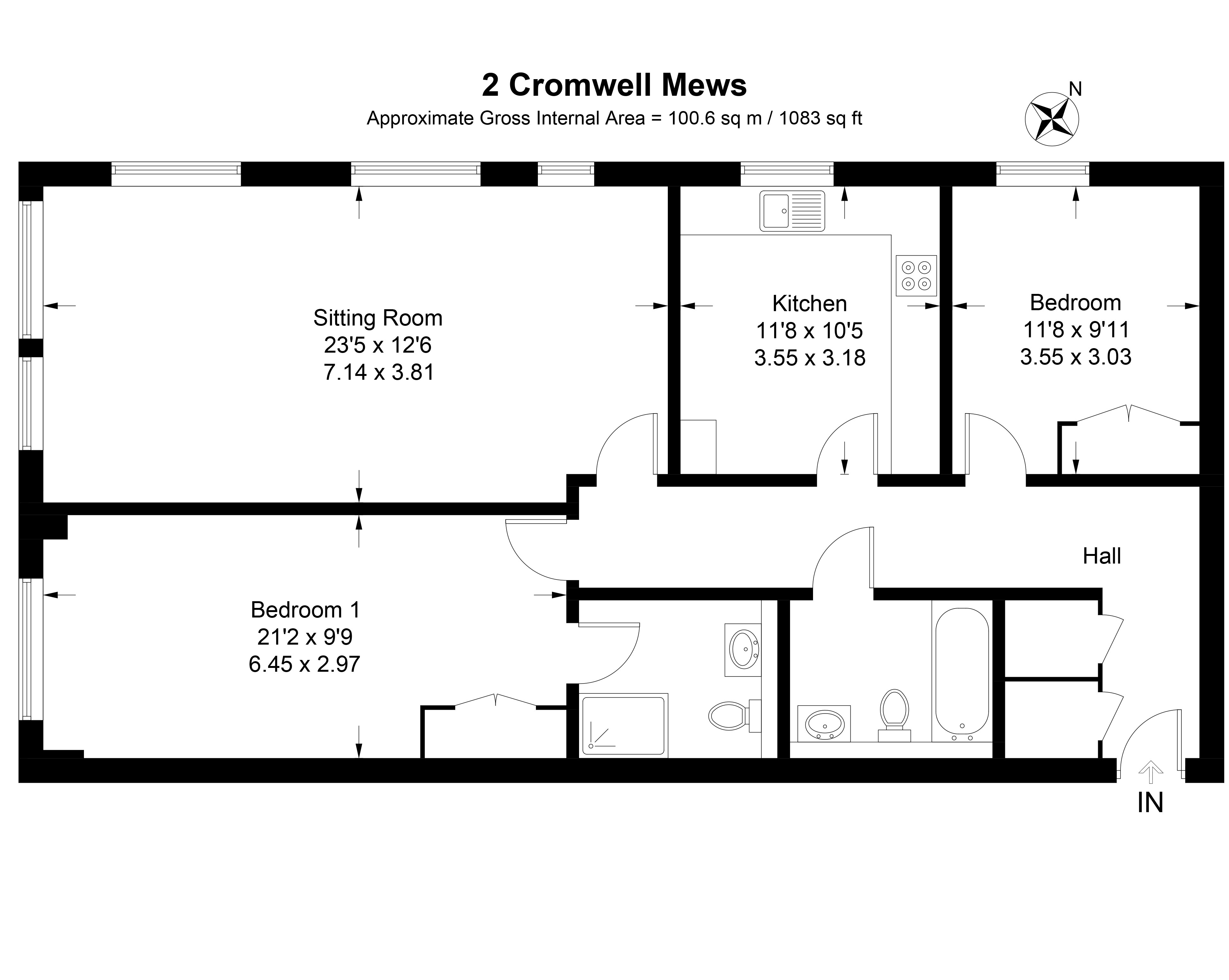 2, Cromwell Mews, Marlborough floorplan