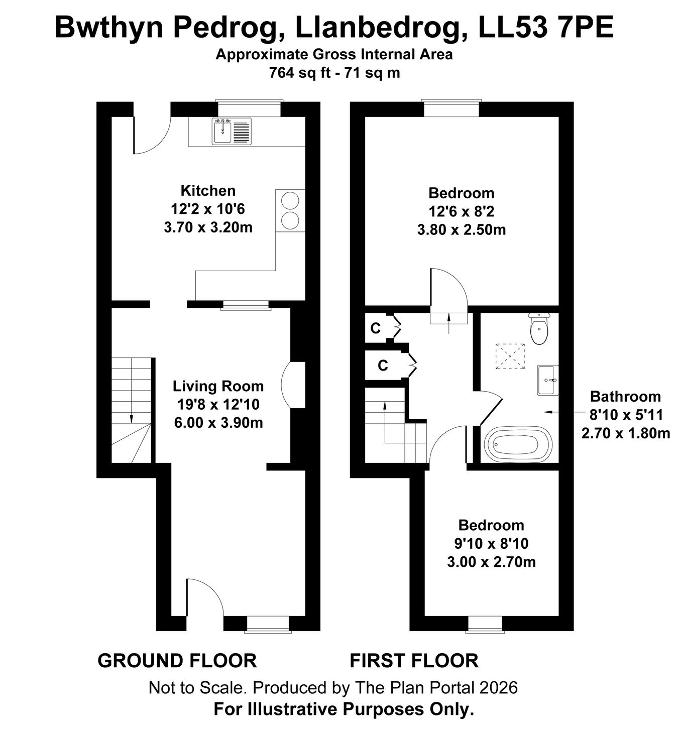 Bwthyn Pedrog, Pwllheli floorplan