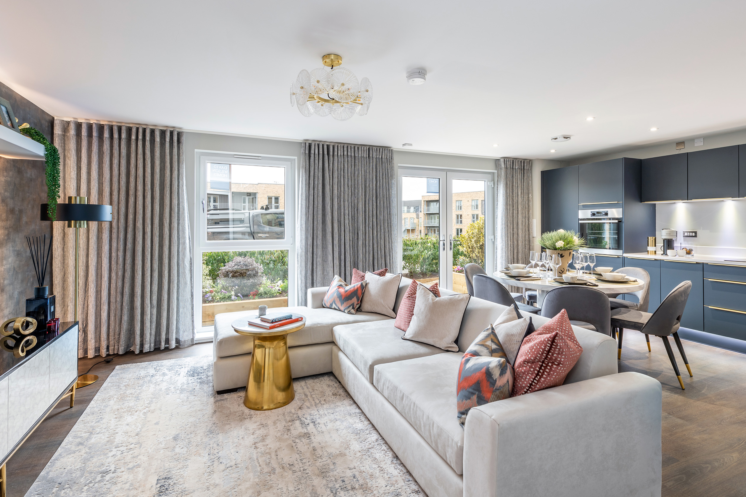 Open-Plan Living Space In 3 Bedroom Apartment
