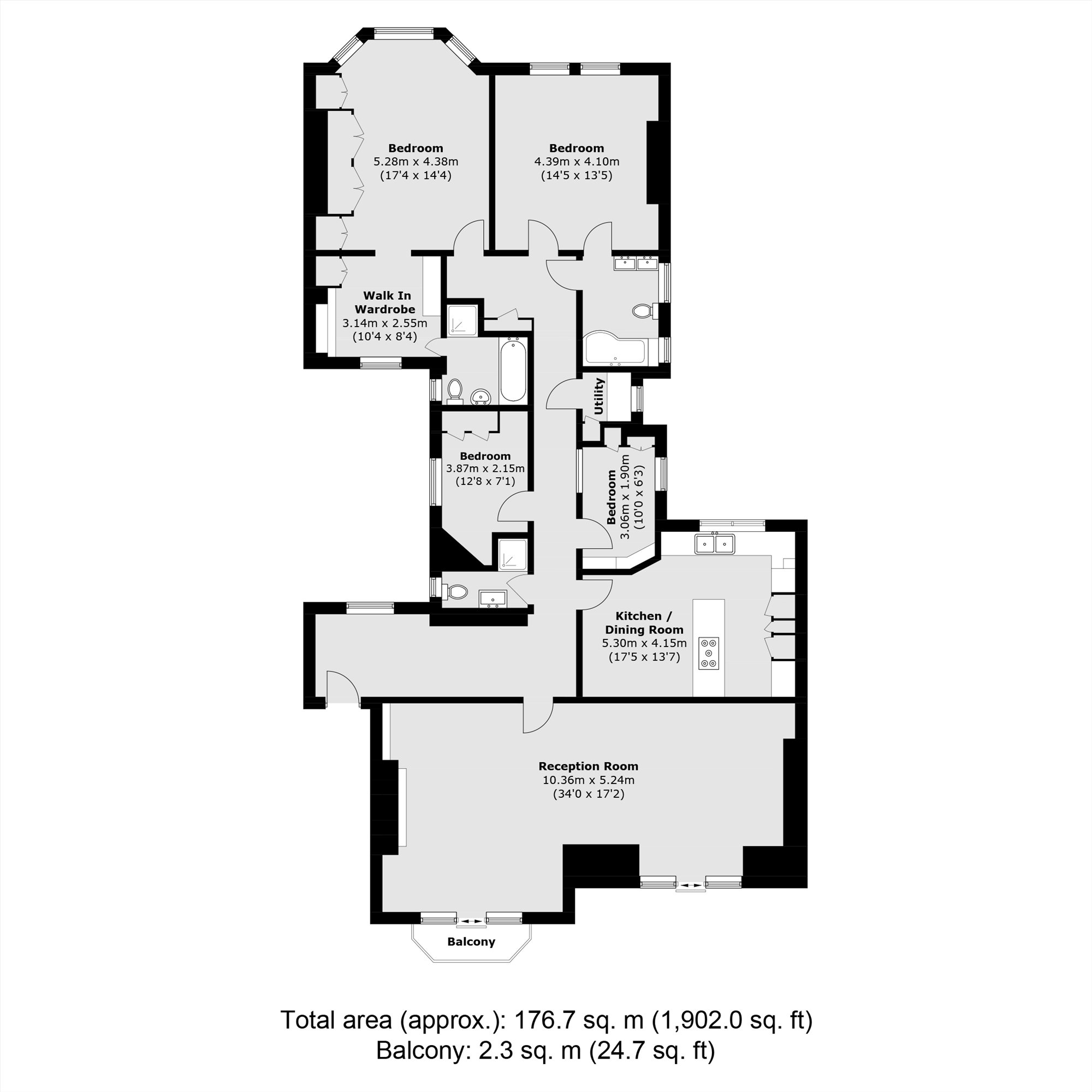 Flat 25, Buckingham Mansions, 353, West End Lane, London floorplan