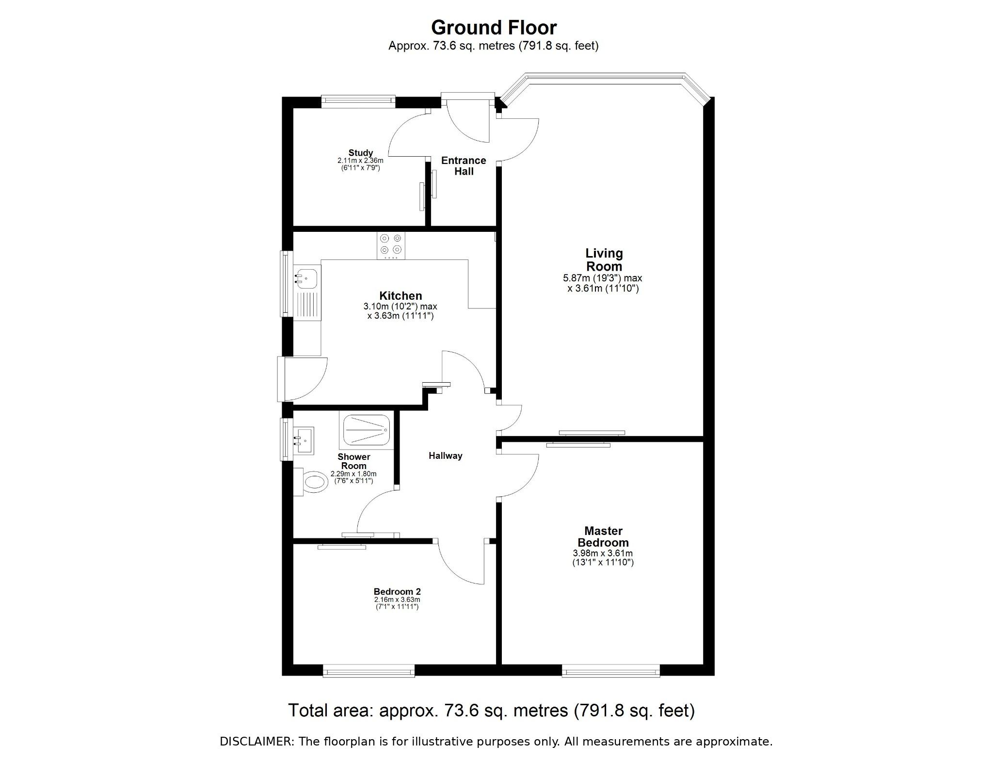 1, Oakleigh Grove, Bradford floorplan