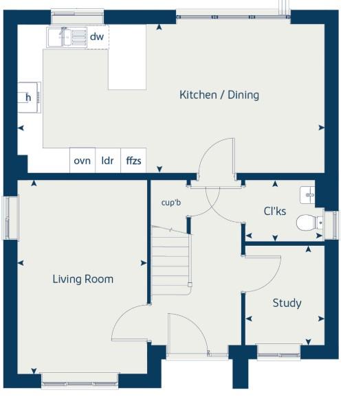 Plot 58, 5, Marjoram Place, Priors Hall Park floorplan