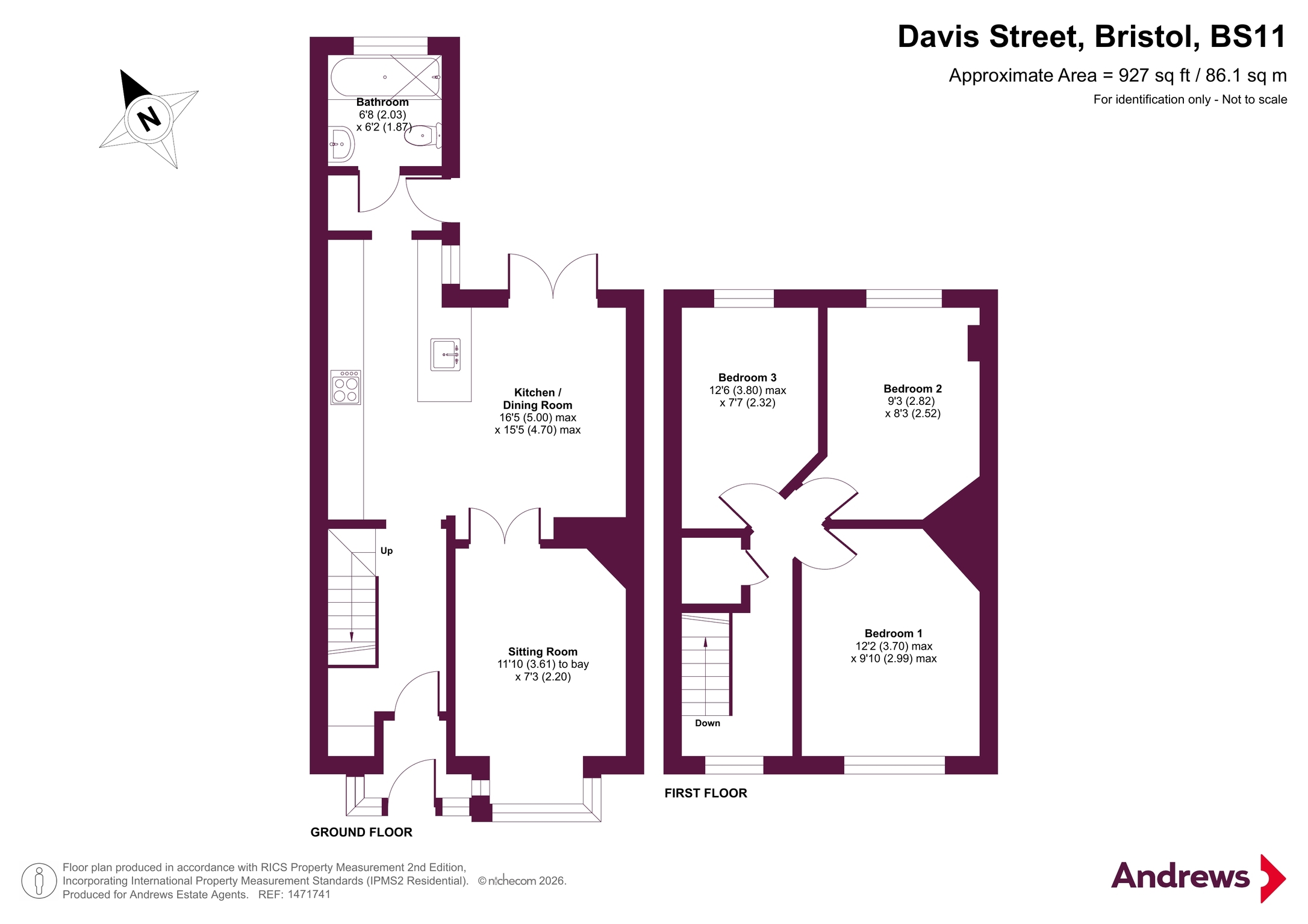 65, Davis Street, Bristol floorplan