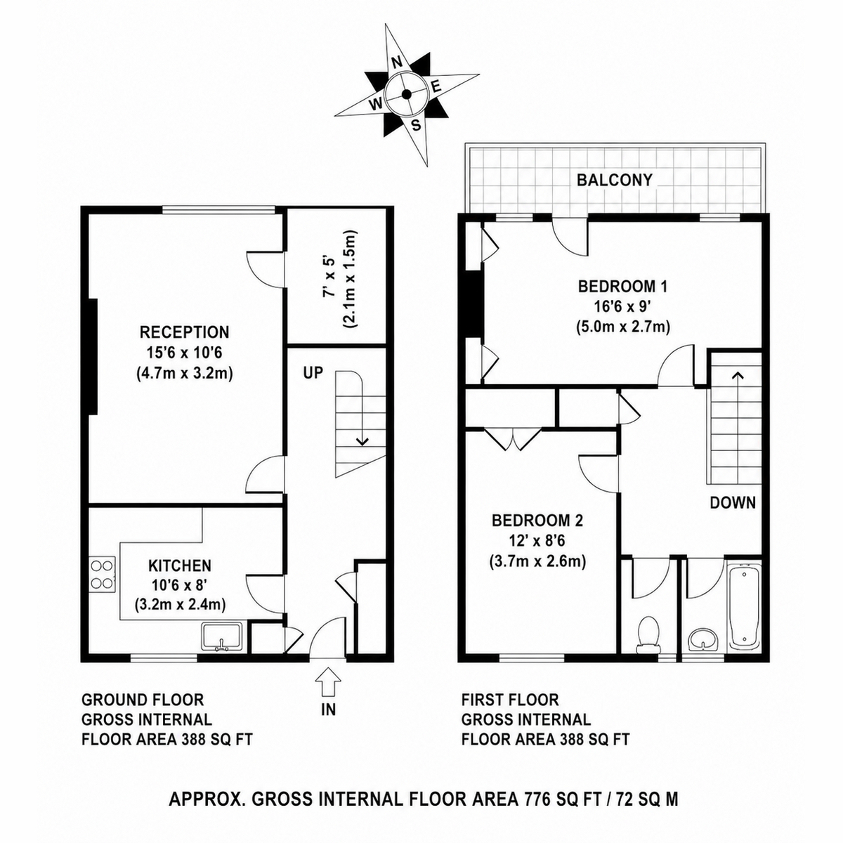 Flat Flat 60, Donegal House, Cambridge Heath Road, London floorplan