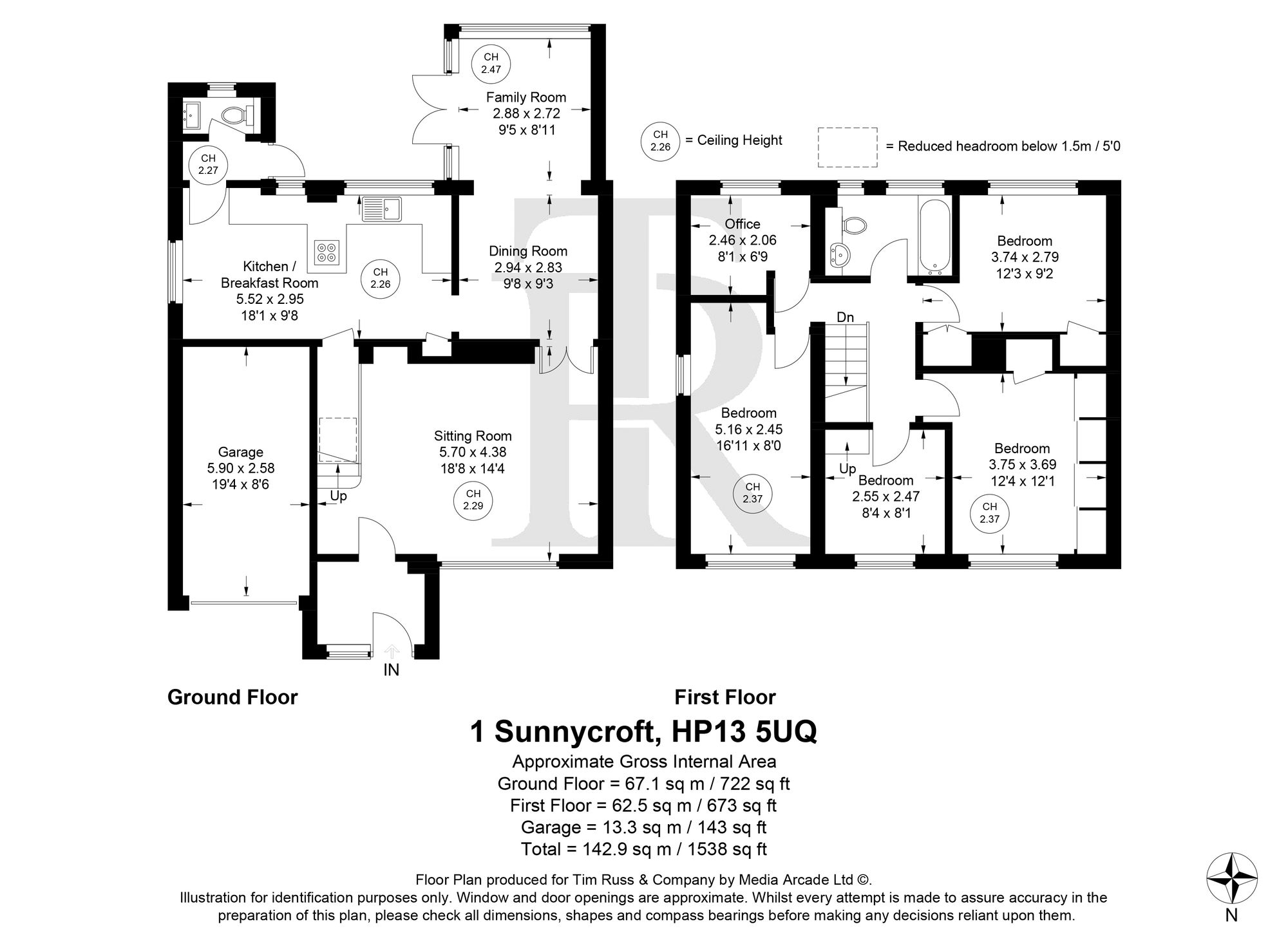 1 Sunnycroft, High Wycombe floorplan