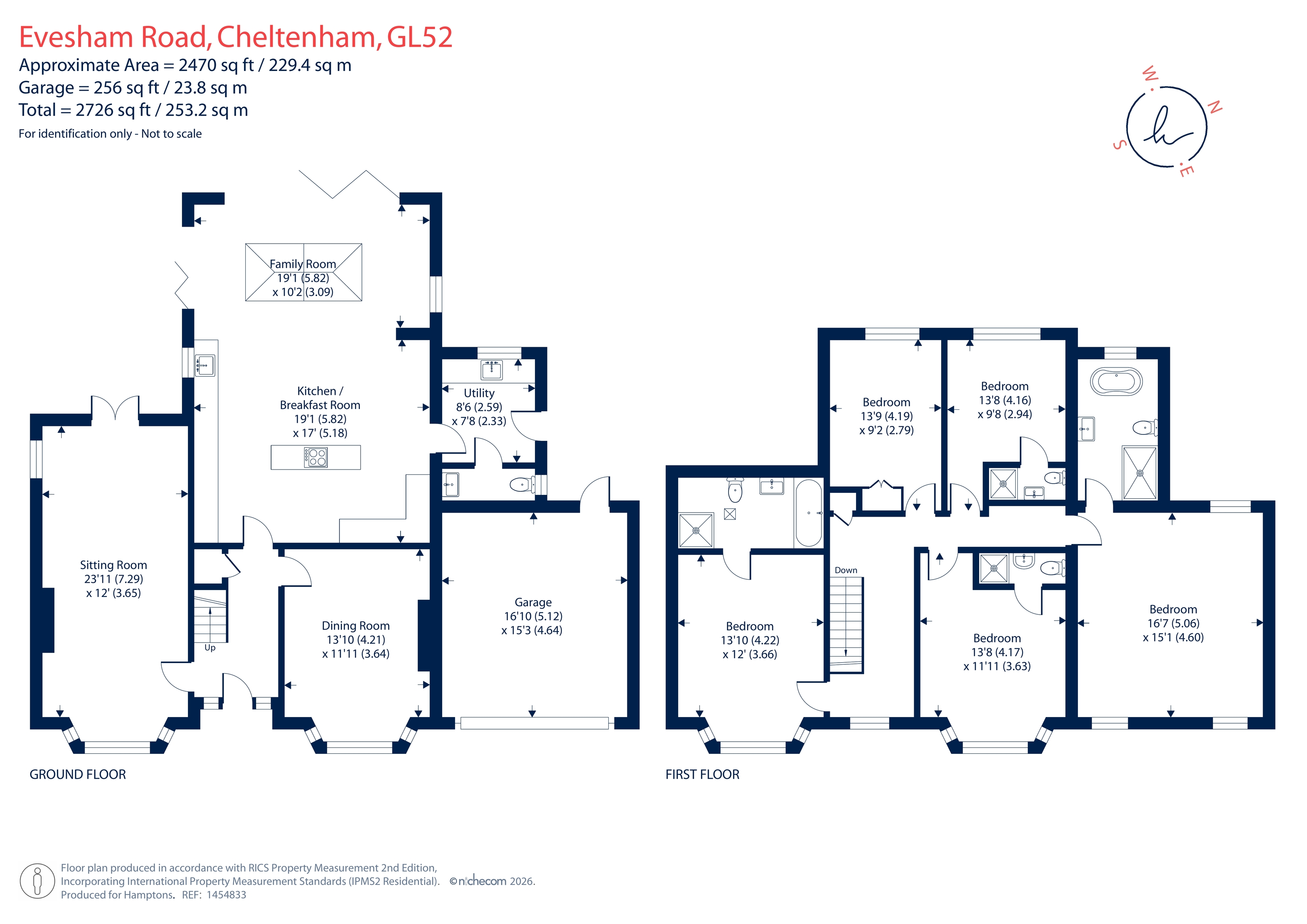 43, Evesham Road, Bishops Cleeve, Cheltenham floorplan