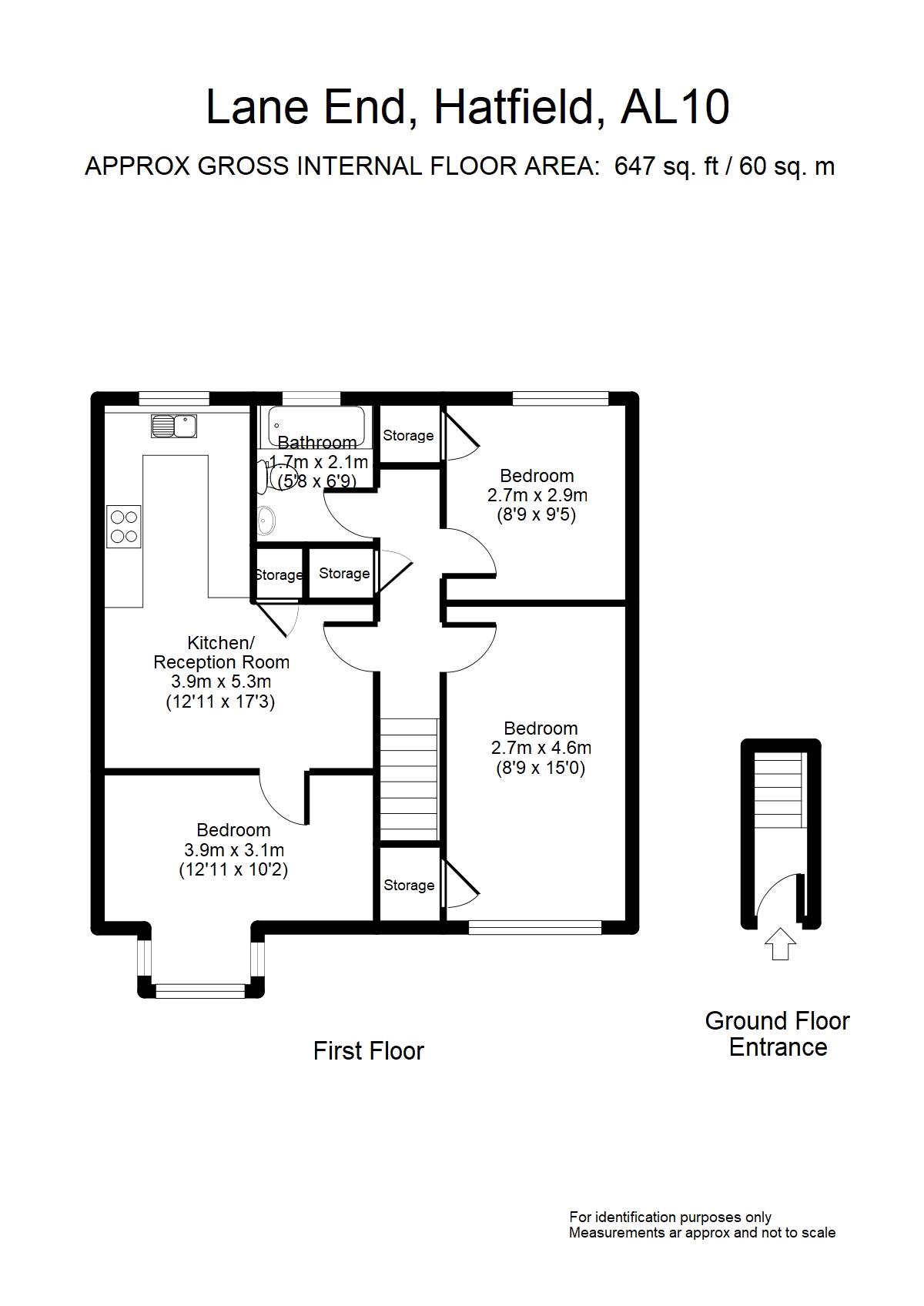6, Lane End, Hatfield floorplan