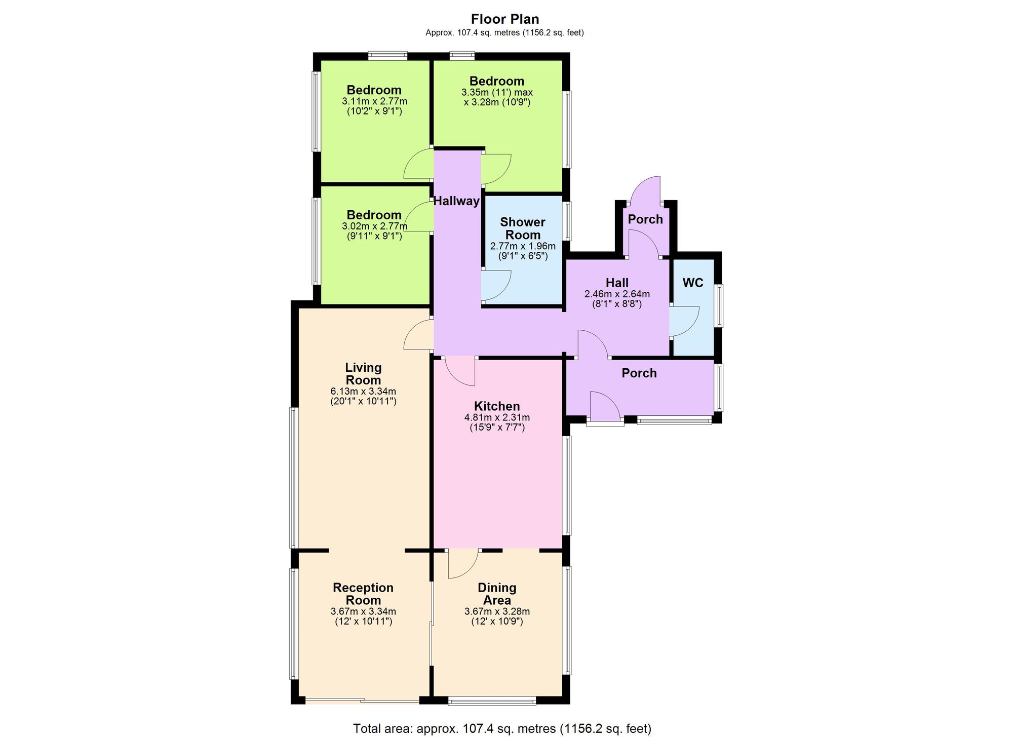34 Higher Warborough Road, Brixham floorplan