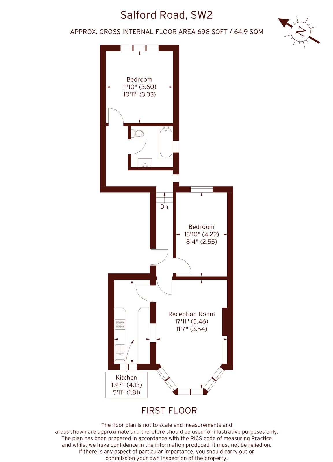 Salford Road, London SW2, 2 bedroom flat for sale 61403121