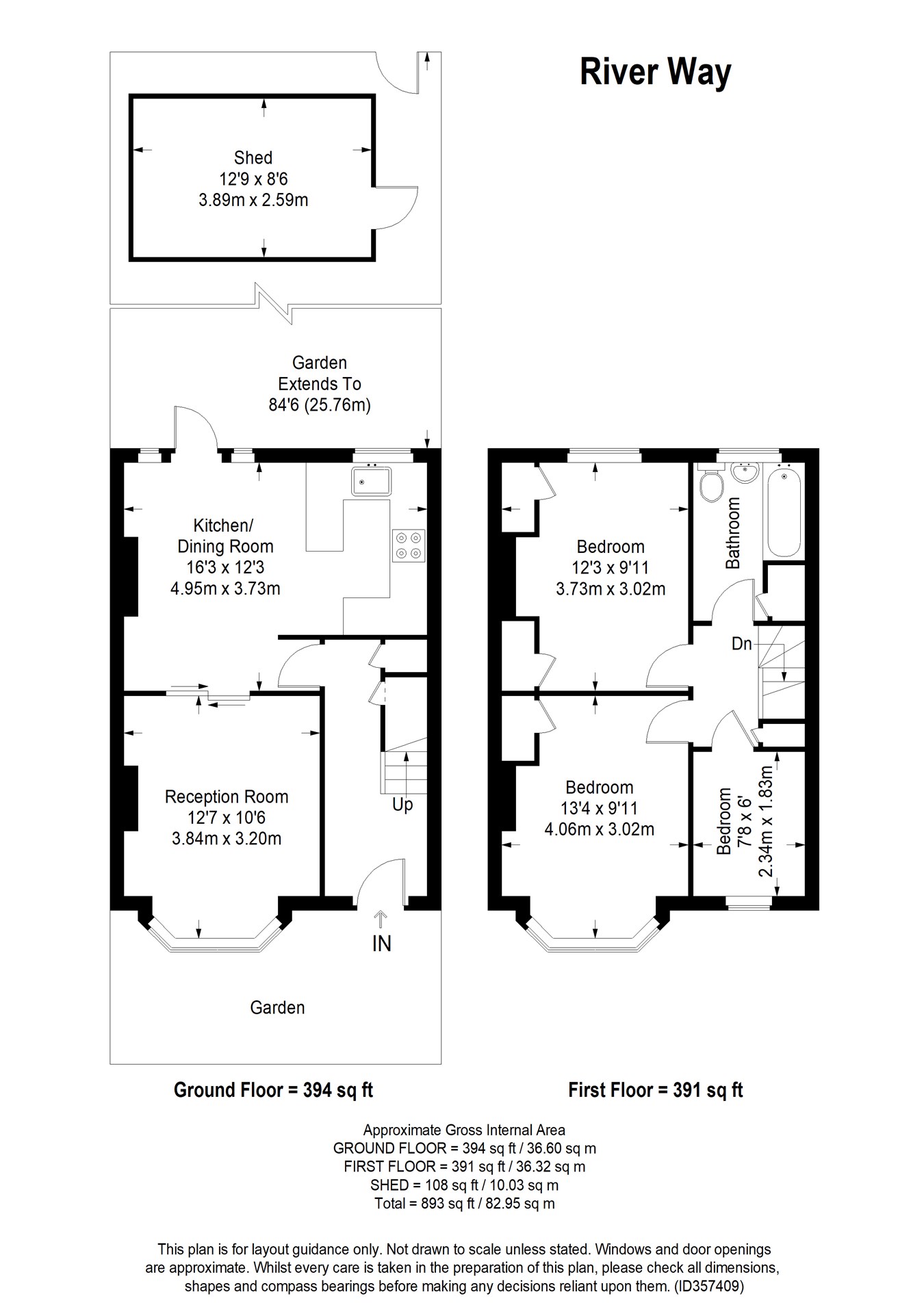 River Way, Ewell Court KT19, 3 bedroom terraced house for sale