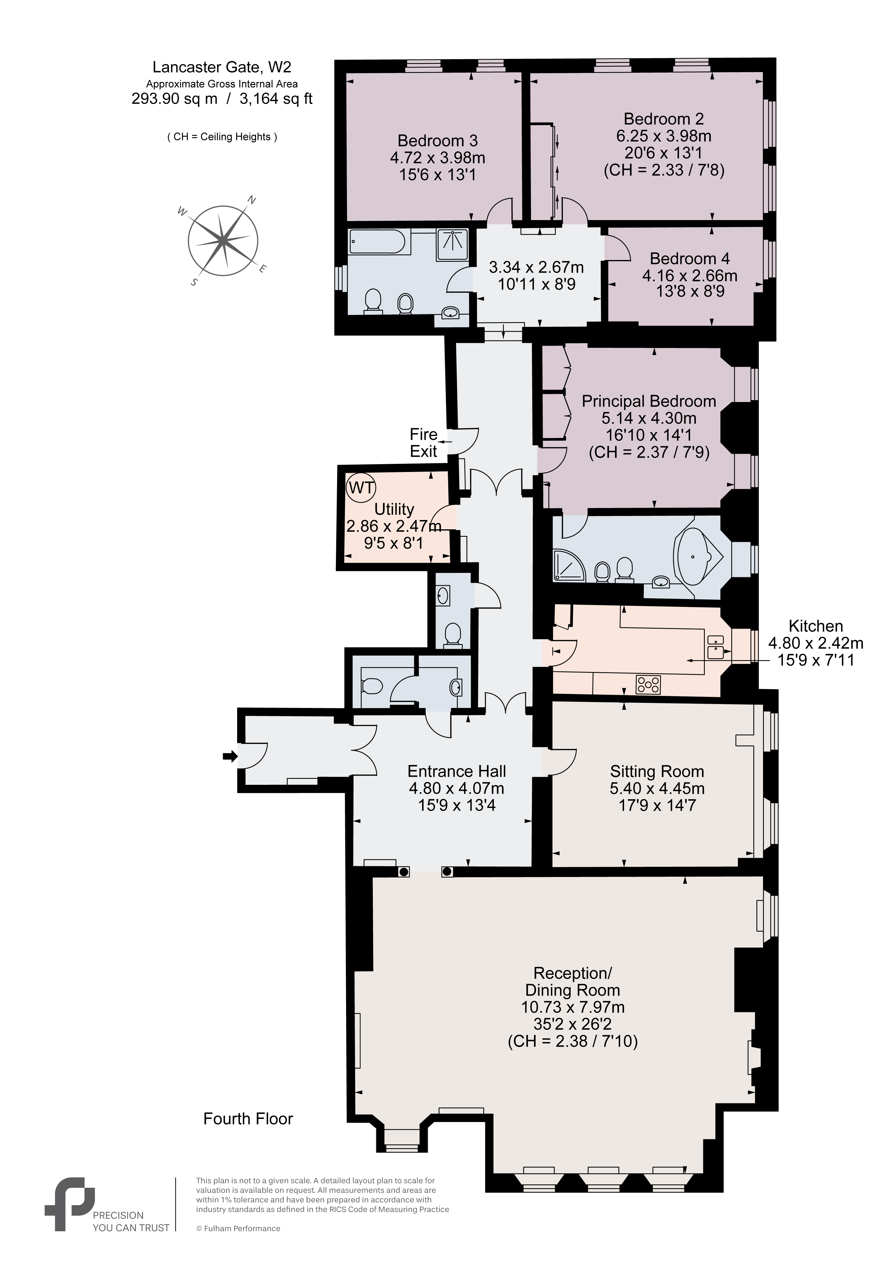 Flat N, 108, Lancaster Gate, London floorplan