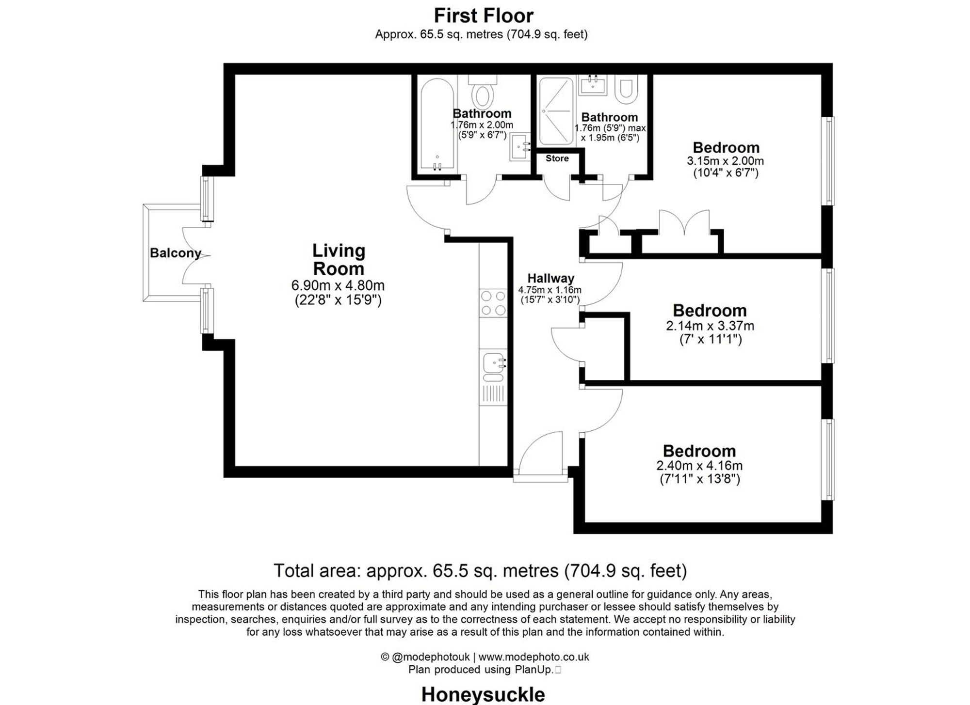 Flat 15, Honeysuckle Court Buckhurst Way, Buckhurst Hill floorplan