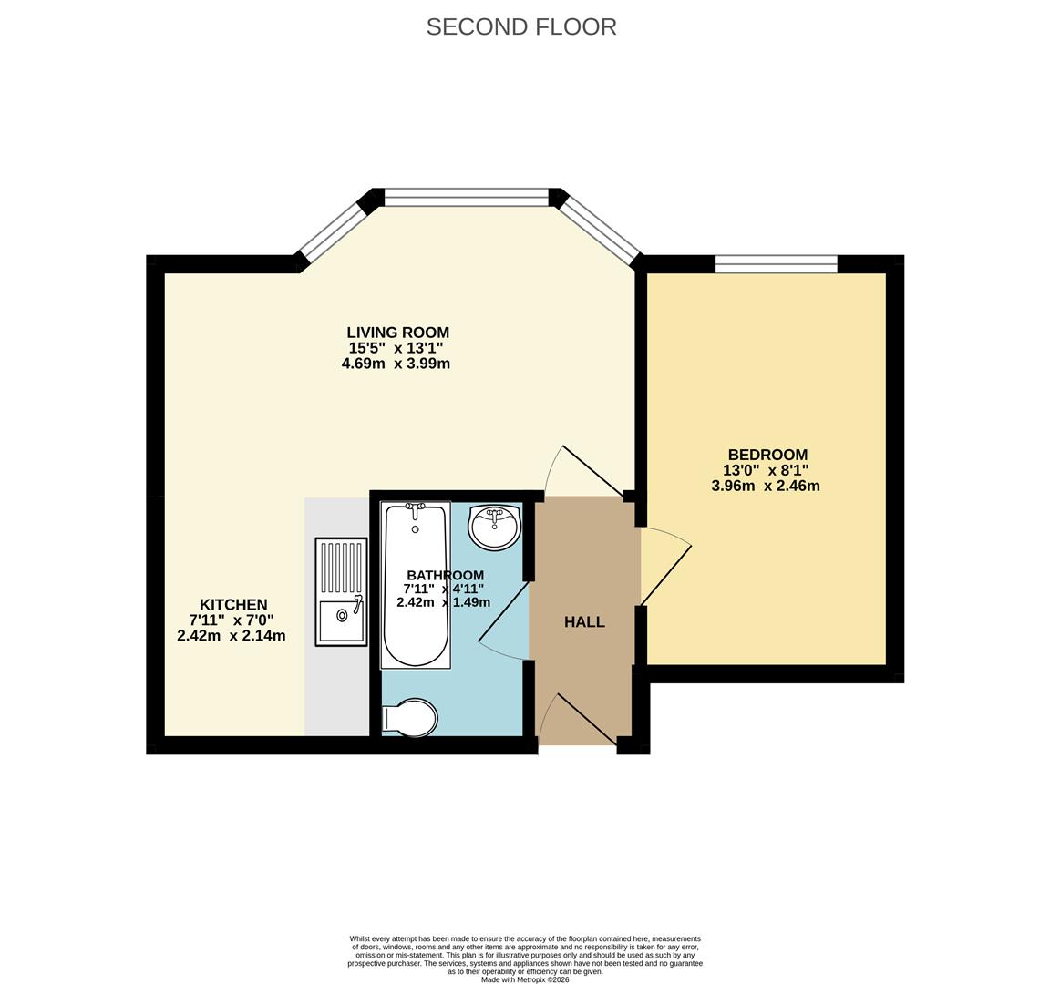 Flat 8, 19, Charles Road, St. Leonards-On-Sea floorplan