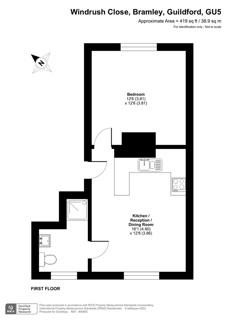 Flat 3 Windrush House, High Street, Bramley floorplan