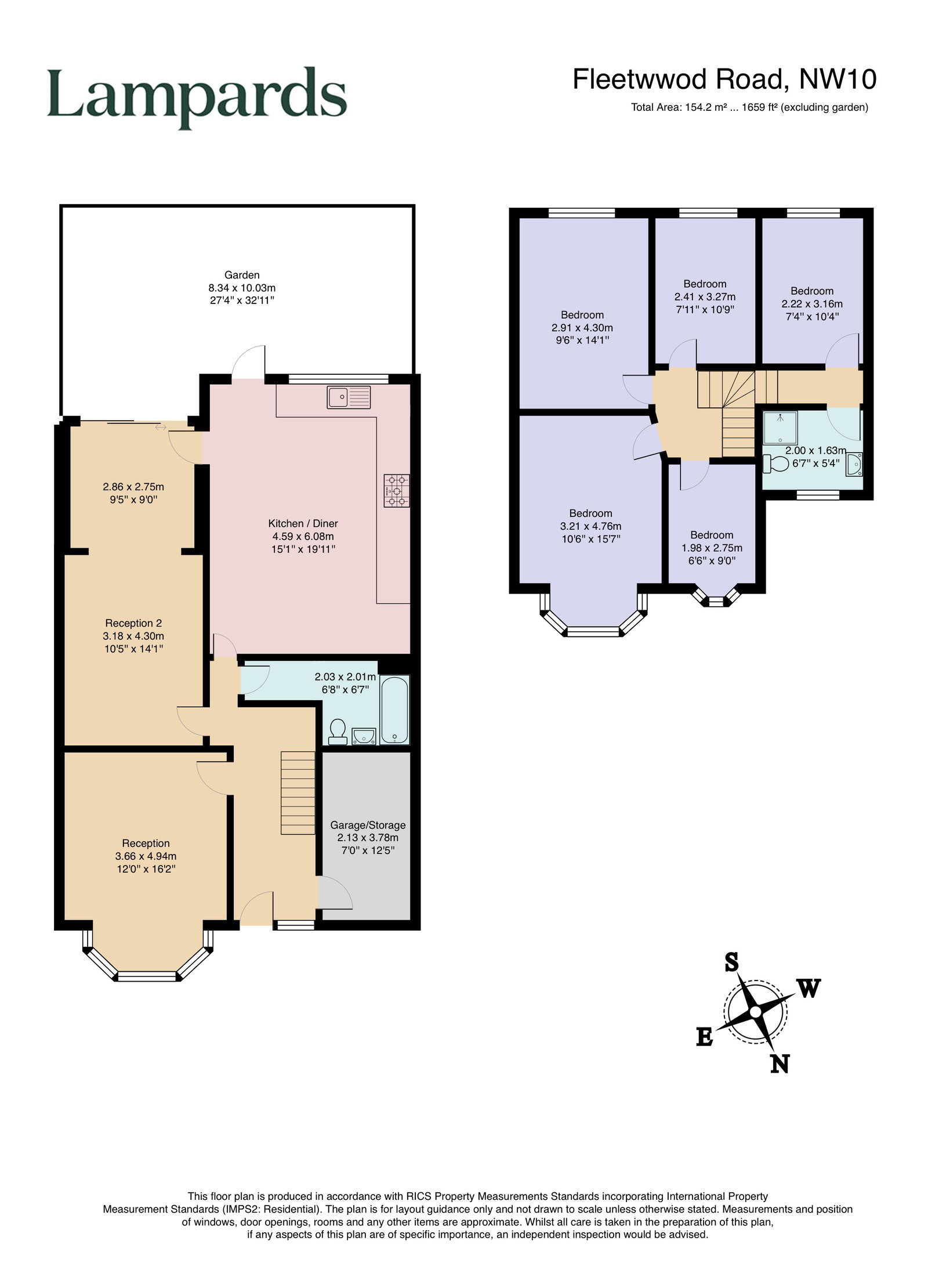 143, Fleetwood Road, London floorplan