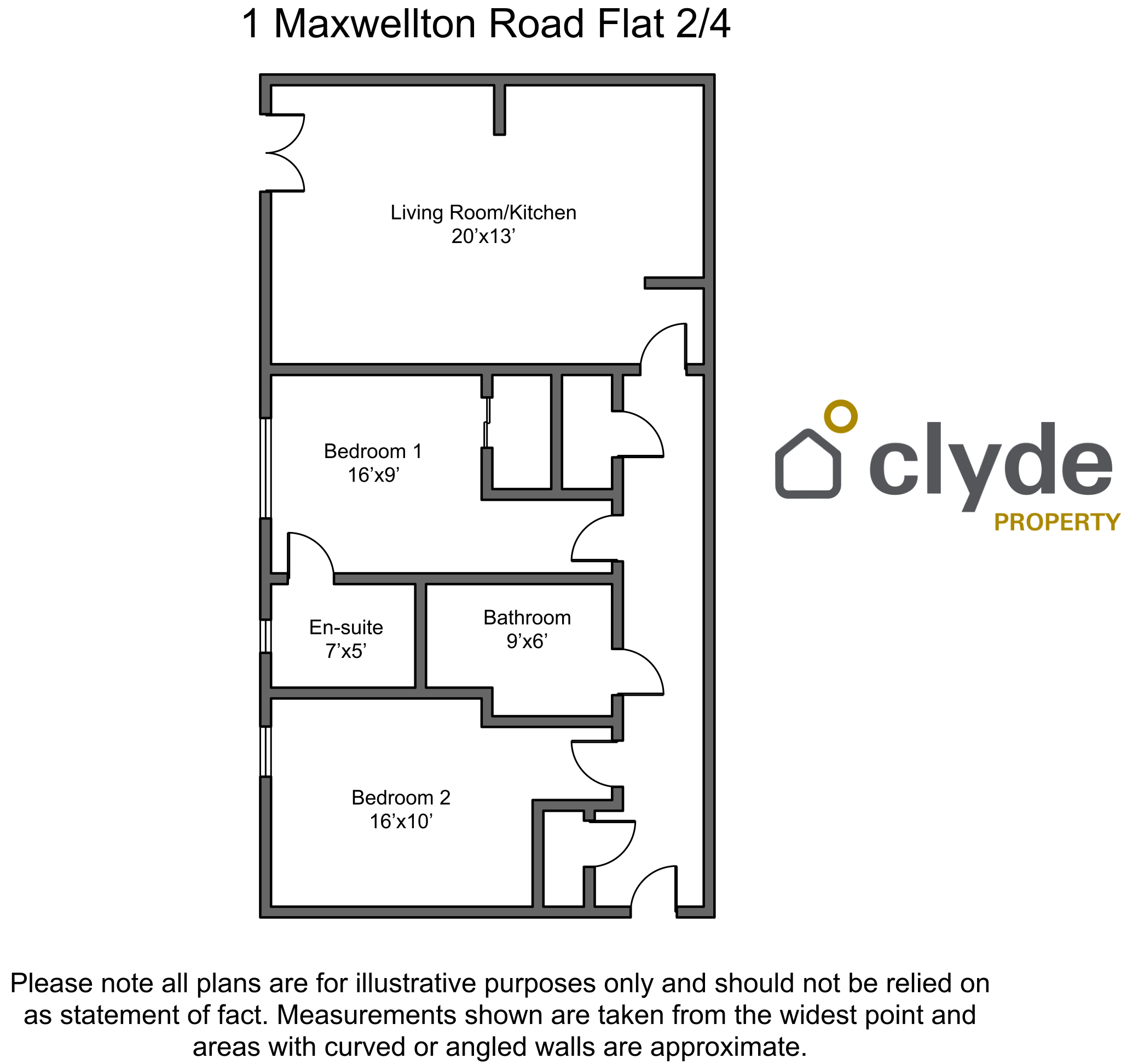 Flat 2-4, 1, Maxwellton Road, Renfrewshire floorplan