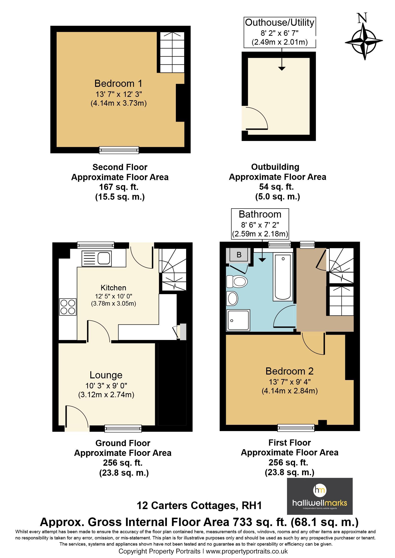 2 Bedrooms  for sale in Carters Cottages, Redhill RH1