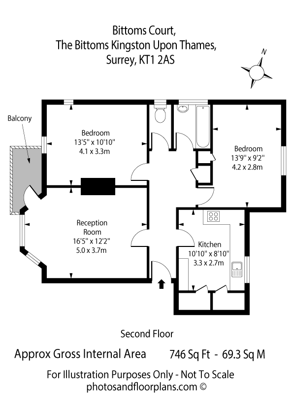3 Bittoms Court, The Bittoms, Kingston Upon Thames floorplan