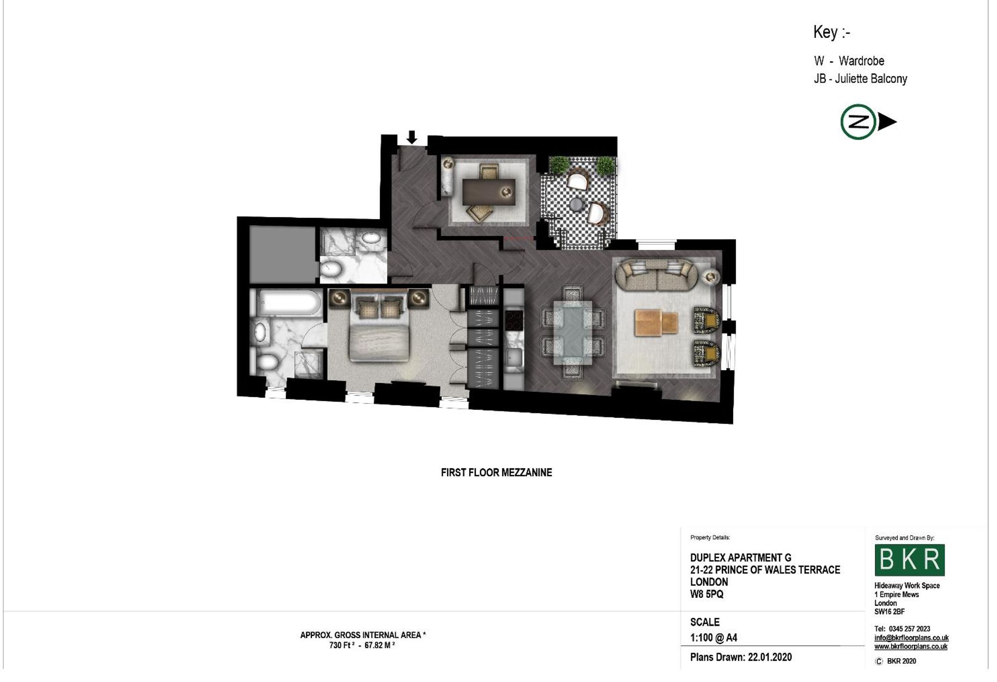 Flat 7, 21-22 Prince Of Wales Terrace, London floorplan