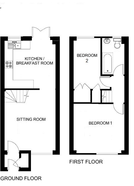 2 Bedrooms Terraced house for sale in Bearsden Way, Broadbridge Heath, Horsham RH12