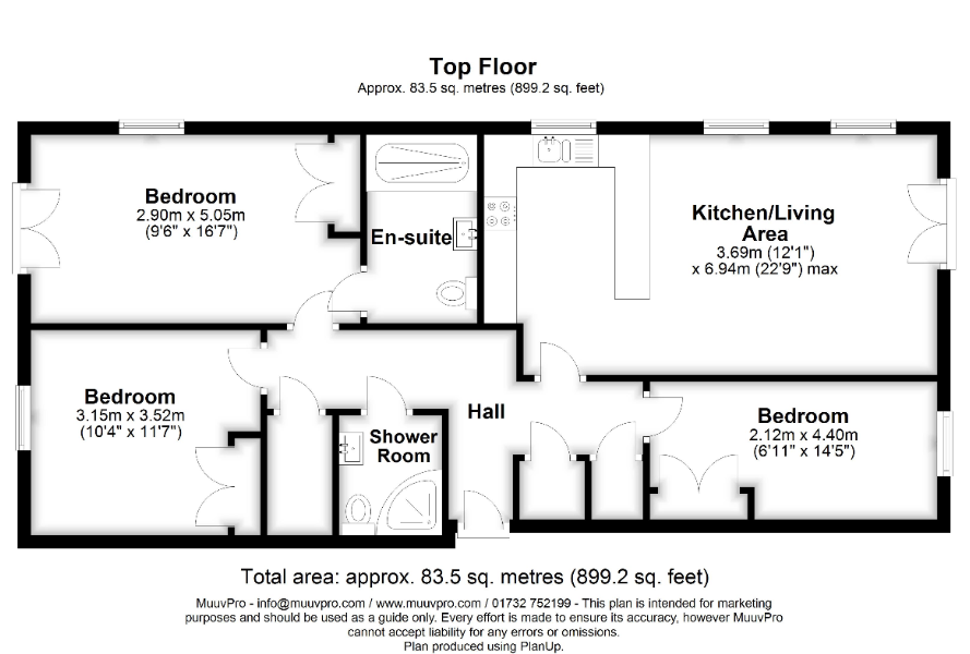 (SL) Flat 701, Navigation Court, 1, Gallions Road, London floorplan