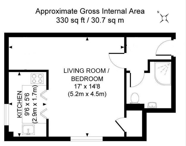 Flat 5 Pelham Court, 11 Pelham Way, Great Bookham floorplan