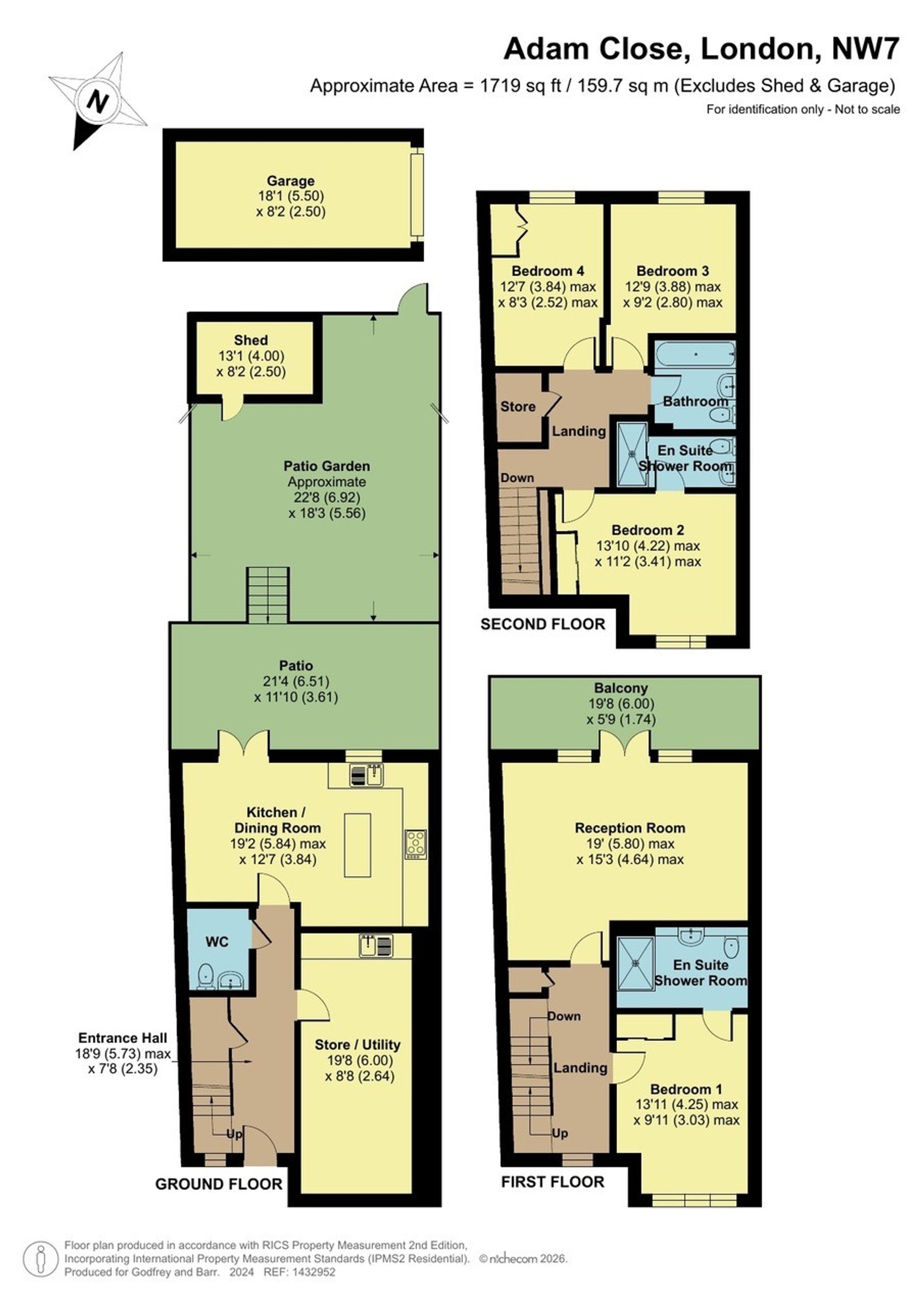 3 Adam Close, London floorplan